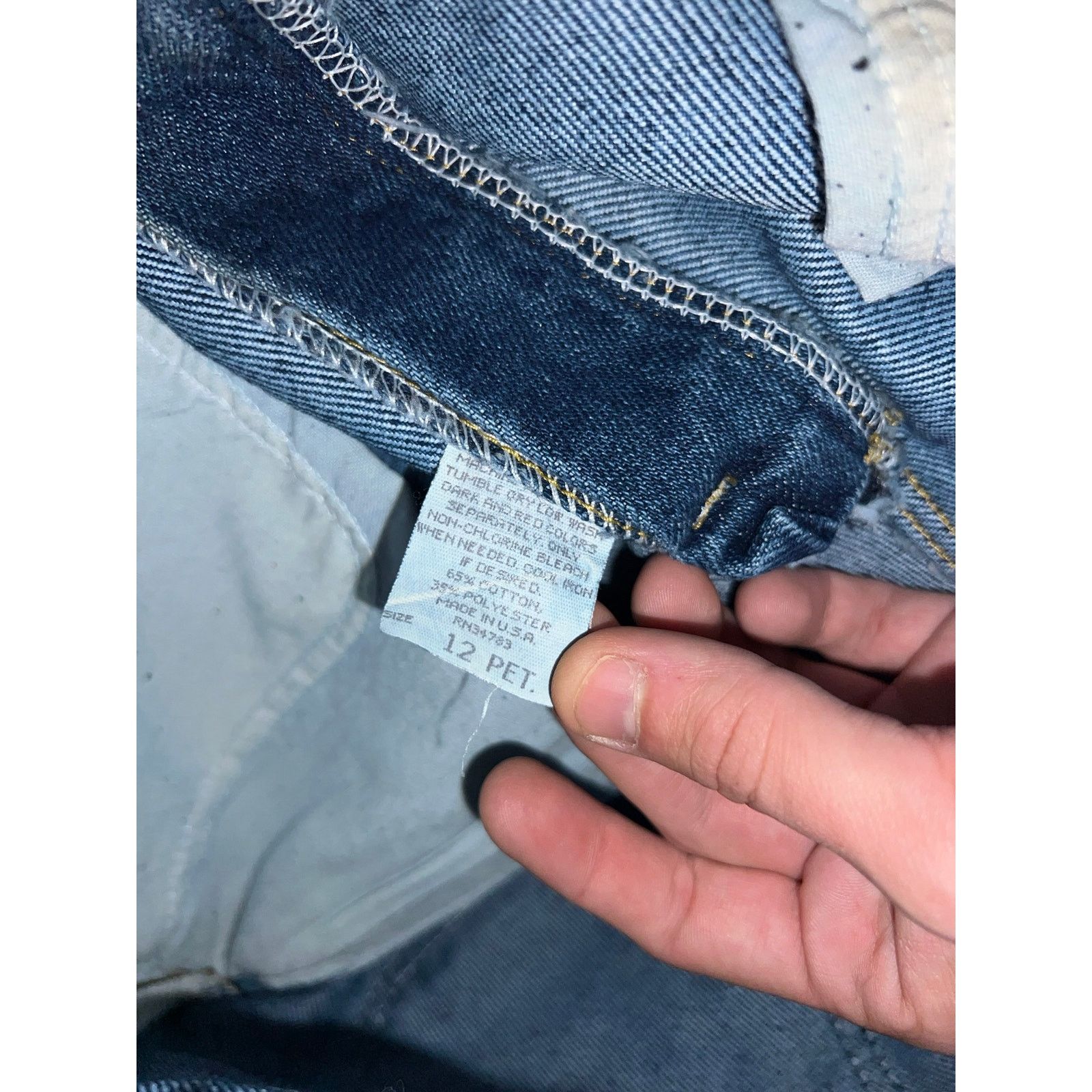 Lee Vintage Women's Lee Petite Blue Denim Jeans Bottoms VTG 12 P Size 34" / US 12 / IT 48 - 6 Thumbnail