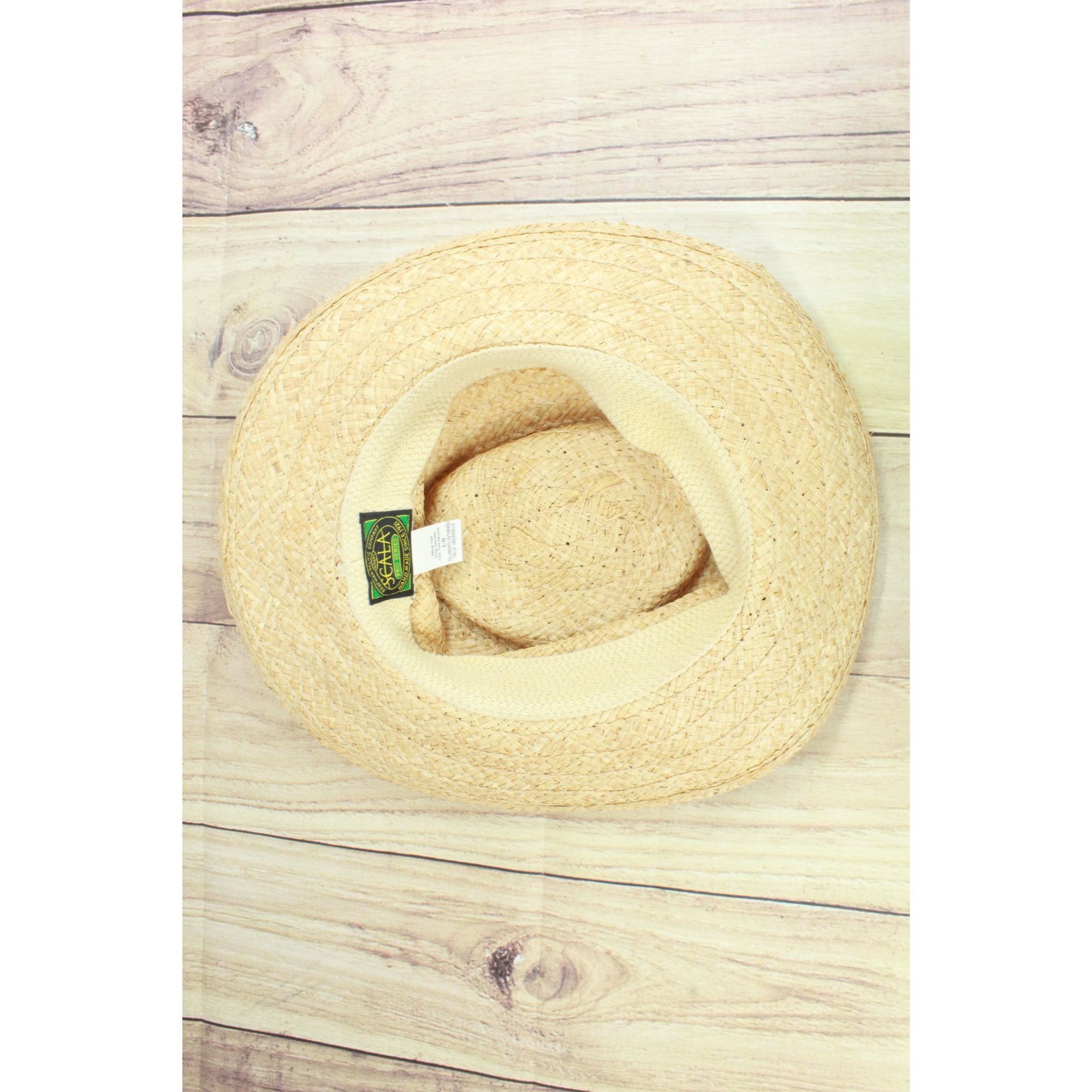 Other Scala Raffia Gambler Summer Hat Unisex Natural S/M Size ONE SIZE - 5 Thumbnail