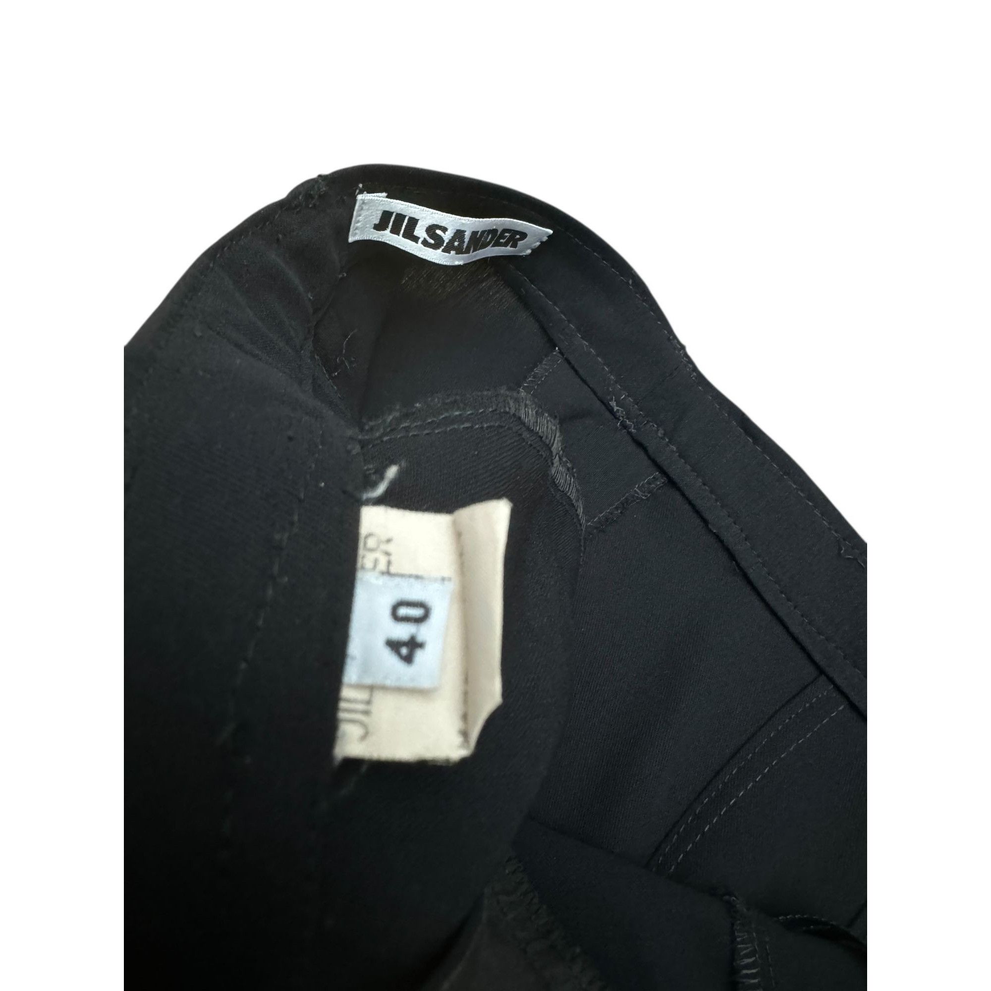 Jil Sander High-Waisted Black Wool Tailored Trousers Size 27" / US 4 / IT 40 - 6 Thumbnail