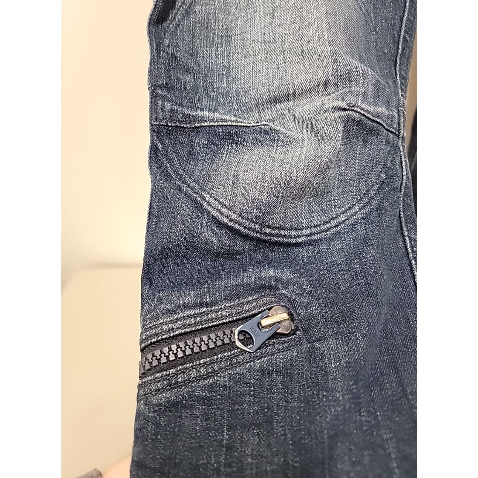 G-Star G Star Raw Jeans Slim Men's 29x32 Denim Blue Navy 3D Pilot Straight Hip Hop Designer Streetwear Mens Size US 29 - 5 Thumbnail