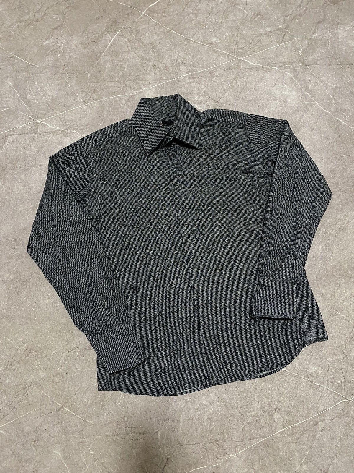 Karl Lagerfeld Karl Lagerfeld Multi Logo All Over Print Shirt Button Up Size US XL / EU 56 / 4 - 1 Thumbnail
