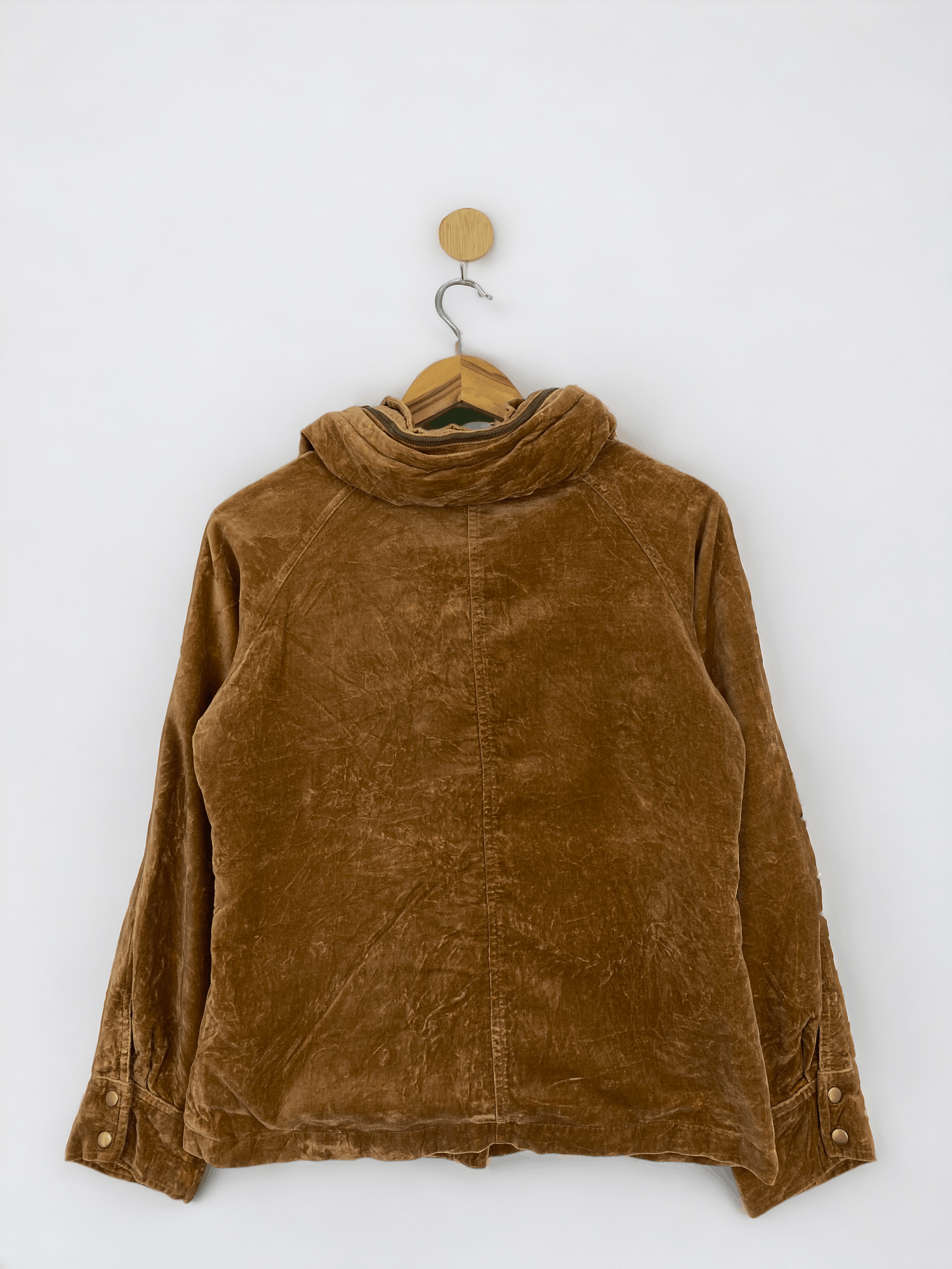 If Six Was Nine Vintage Avarice Full Zipper Velvet Brown Jacket JA0046 Size L / US 10 / IT 46 - 3 Thumbnail