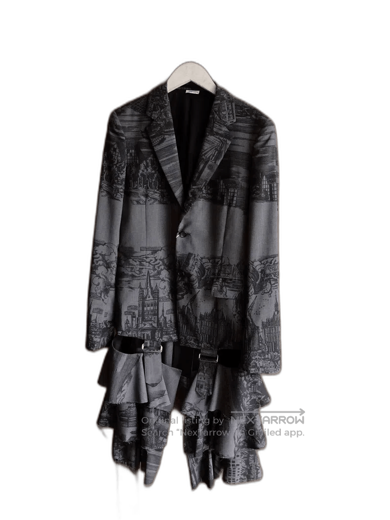 Comme des Garcons black embellished hem blazer by cdg homme plus. Size US S / EU 44-46 / 1 - 1 Thumbnail