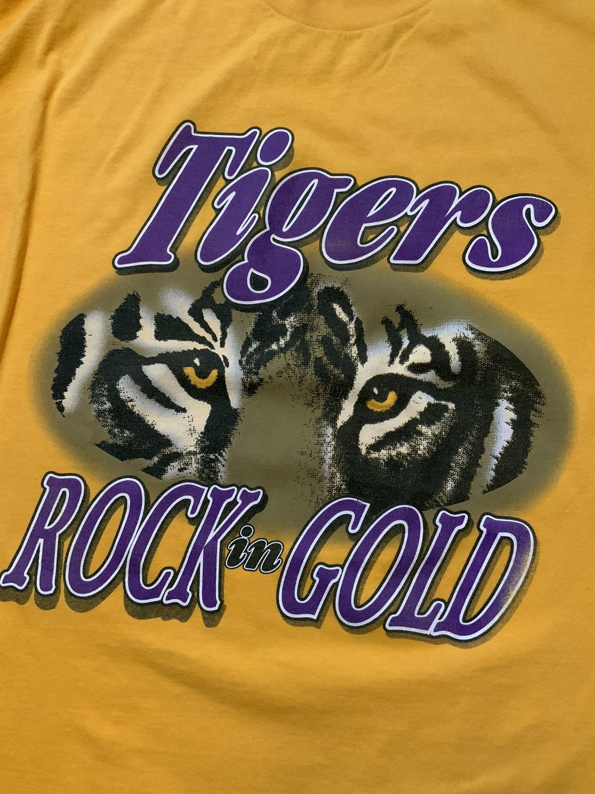 NCAA × Tultex × Vintage Vintage 90s Tultex LSU Tigers Louisiana State Rock T-Shirt Size US XXL / EU 58 / 5 - 1 Thumbnail