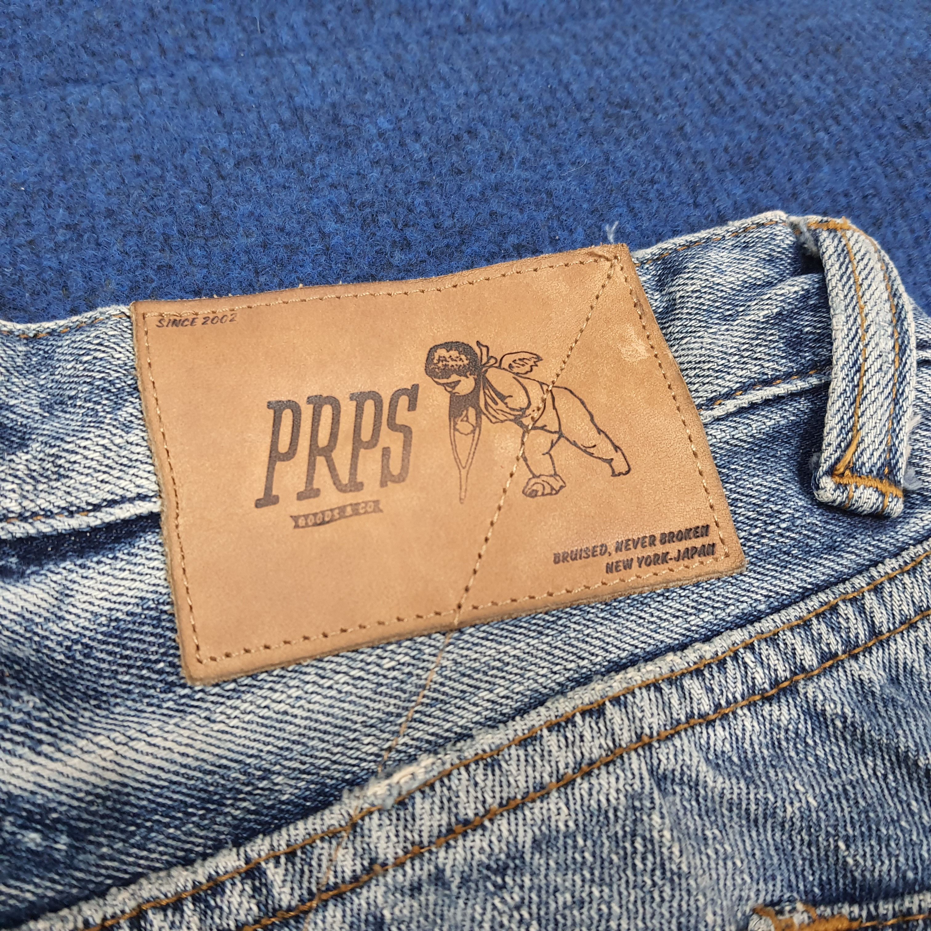Prps Vintage PRPS Selvedge Camo Pocket Distressed Jeans C297N16 Size US 31 - 3 Thumbnail