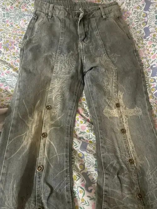 VIBE washed flared printed jeans Size US 30 / EU 46 - 4 Thumbnail