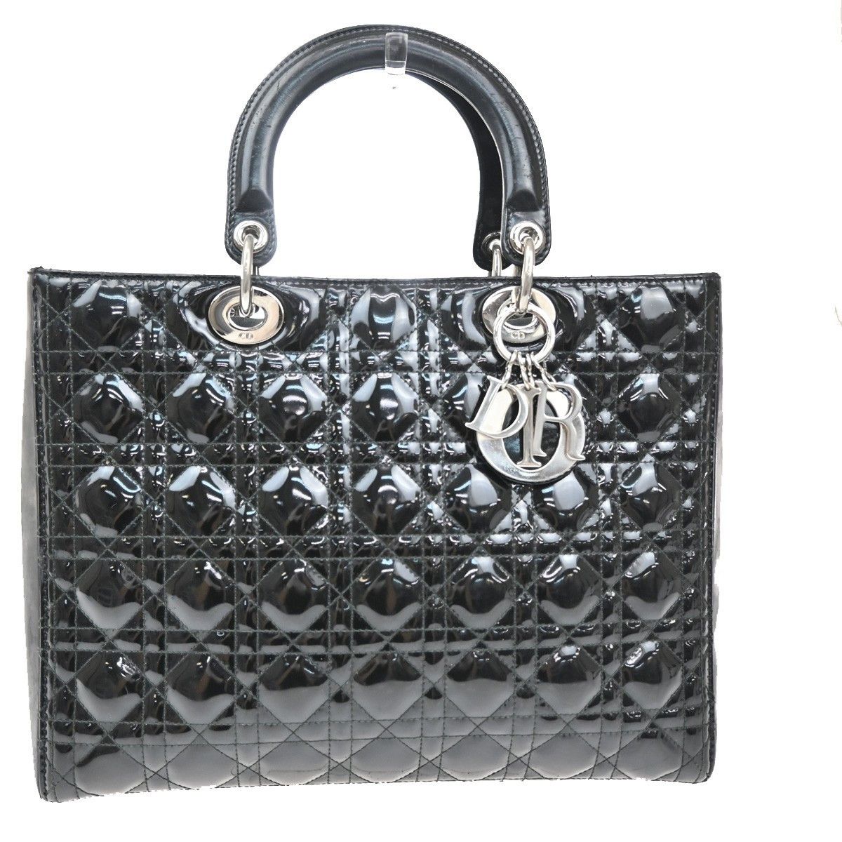 Dior Christian Dior Lady Dior Bag Cannage Quilt Patent Size ONE SIZE - 1 Thumbnail