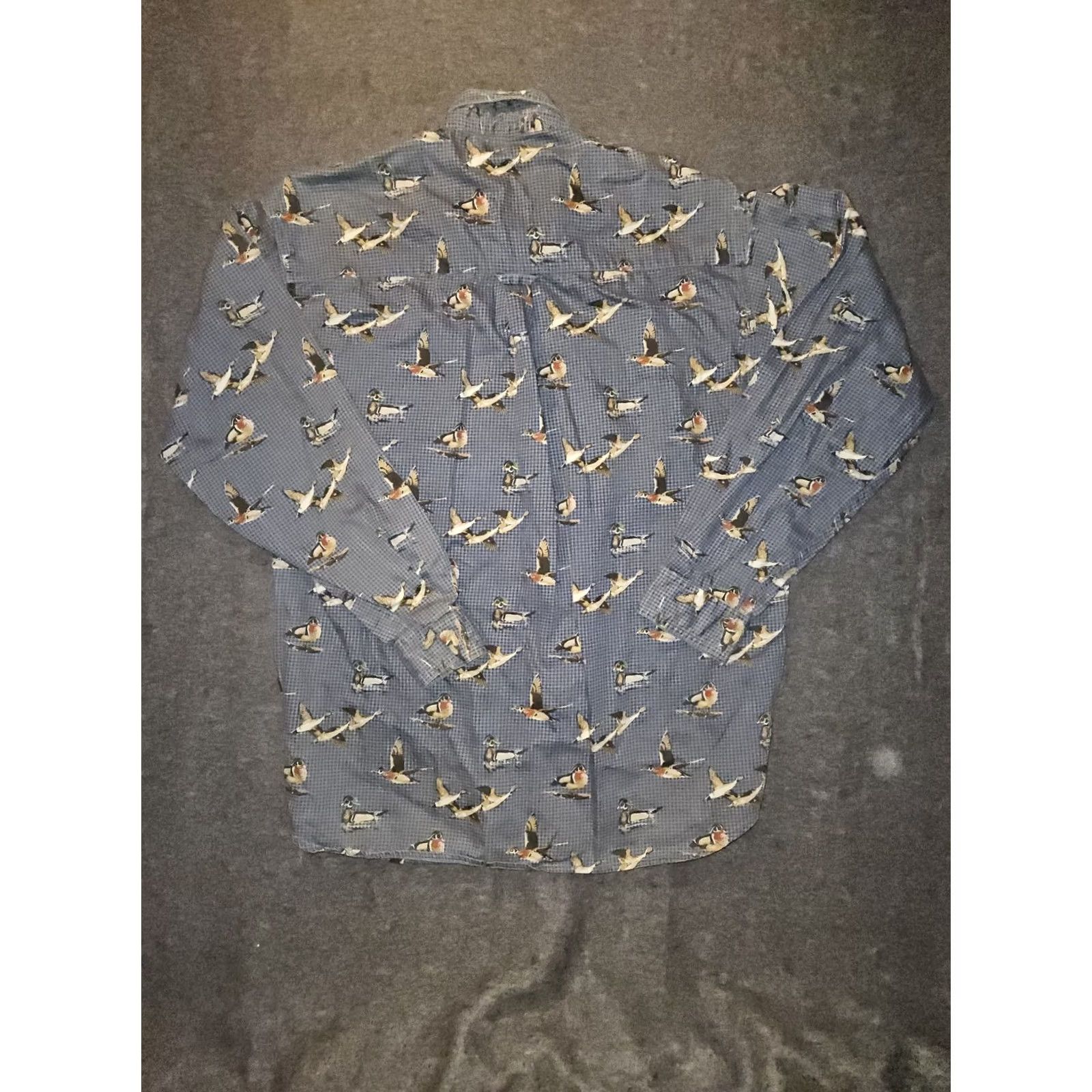 Vintage Columbia Button-Down Shirt Men L Long Sleeve Blue Ducks Gingham AOP” Size US L / EU 52-54 / 3 - 7 Thumbnail