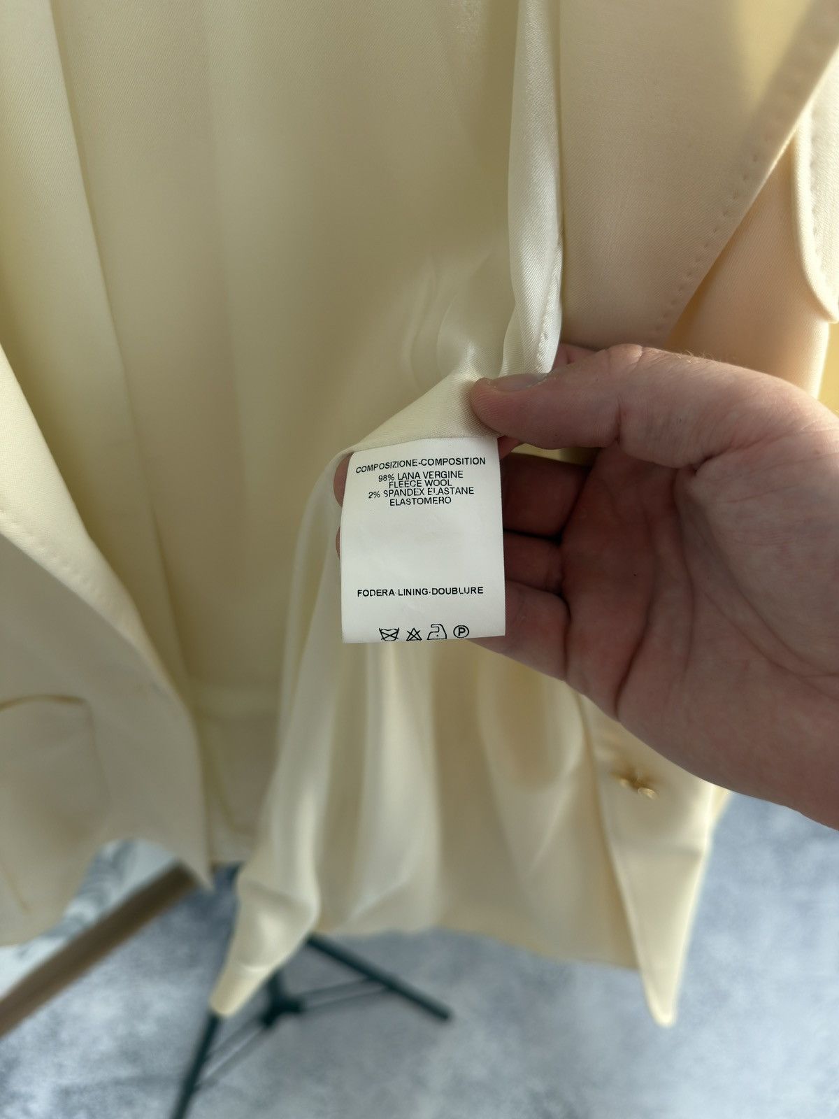 Yves Saint Laurent YVES SAINT LAURENT RIVE GAUCHE BEIGE BLAZER JACKET LANA WOOL Size M / US 6-8 / IT 42-44 - 16 Thumbnail