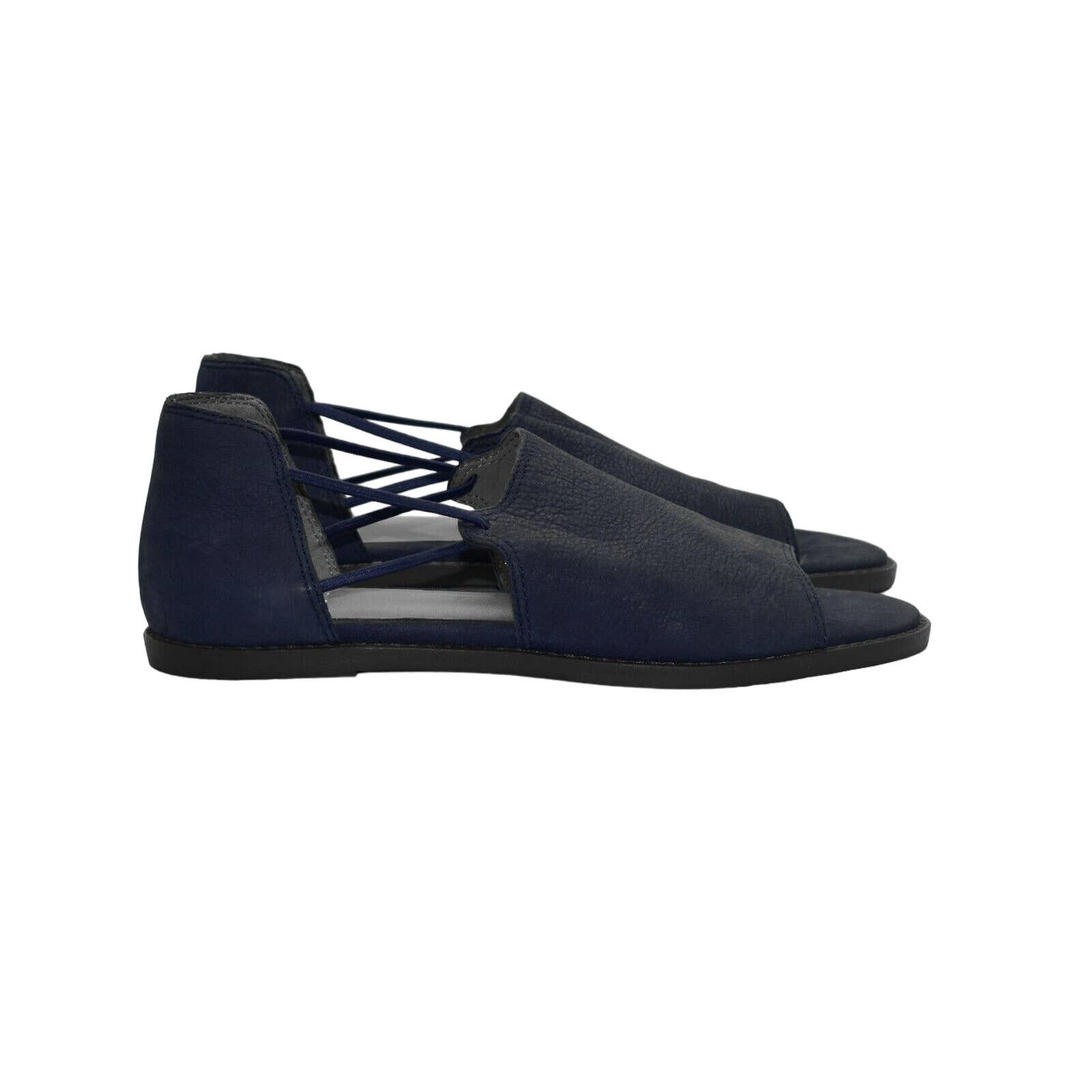 Eileen Fisher B0 NEW EILEEN FISHER Spell Navy Nubuck Sandal Shoes 6 $185 Size US 6 / IT 36 - 2 Thumbnail