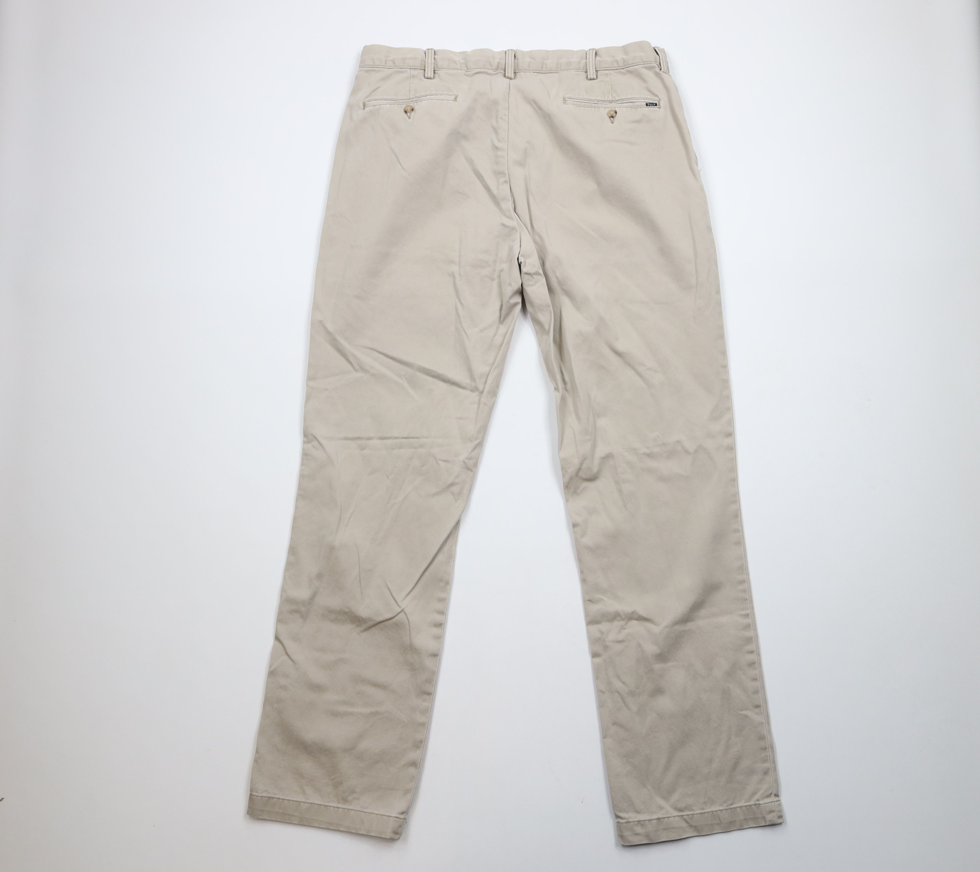 Ralph Lauren × Vintage Vintage Ralph Lauren Classic Fit Wide Leg Chino Pants Beige Size US 38 / EU 54 - 8 Thumbnail