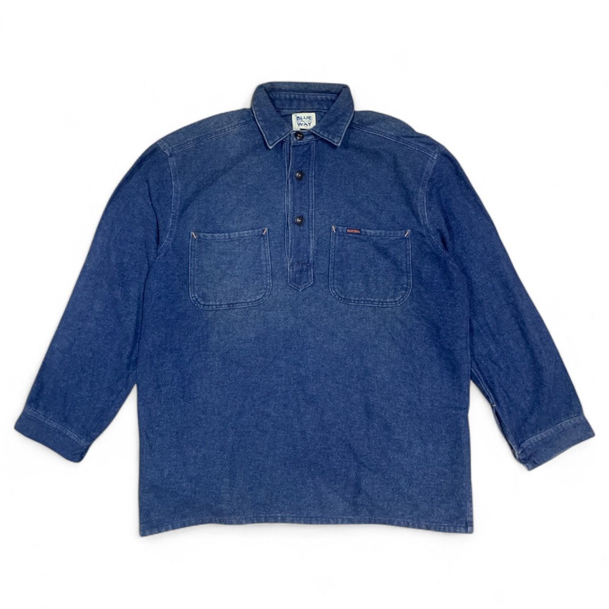 Japan Blue Blue Way Japan Work Line Pull Over Indigo Shirt Size US L / EU 52-54 / 3 - 1 Thumbnail