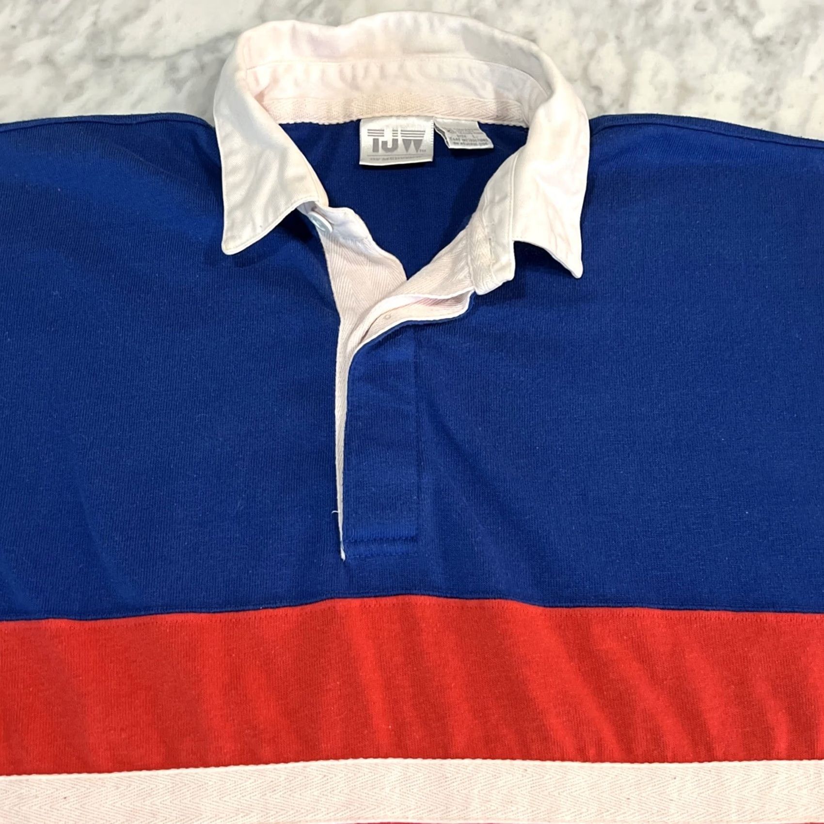 Vintage Vintage TJW Rugby Shirt - Large Collar Stripes Size US L / EU 52-54 / 3 - 3 Thumbnail
