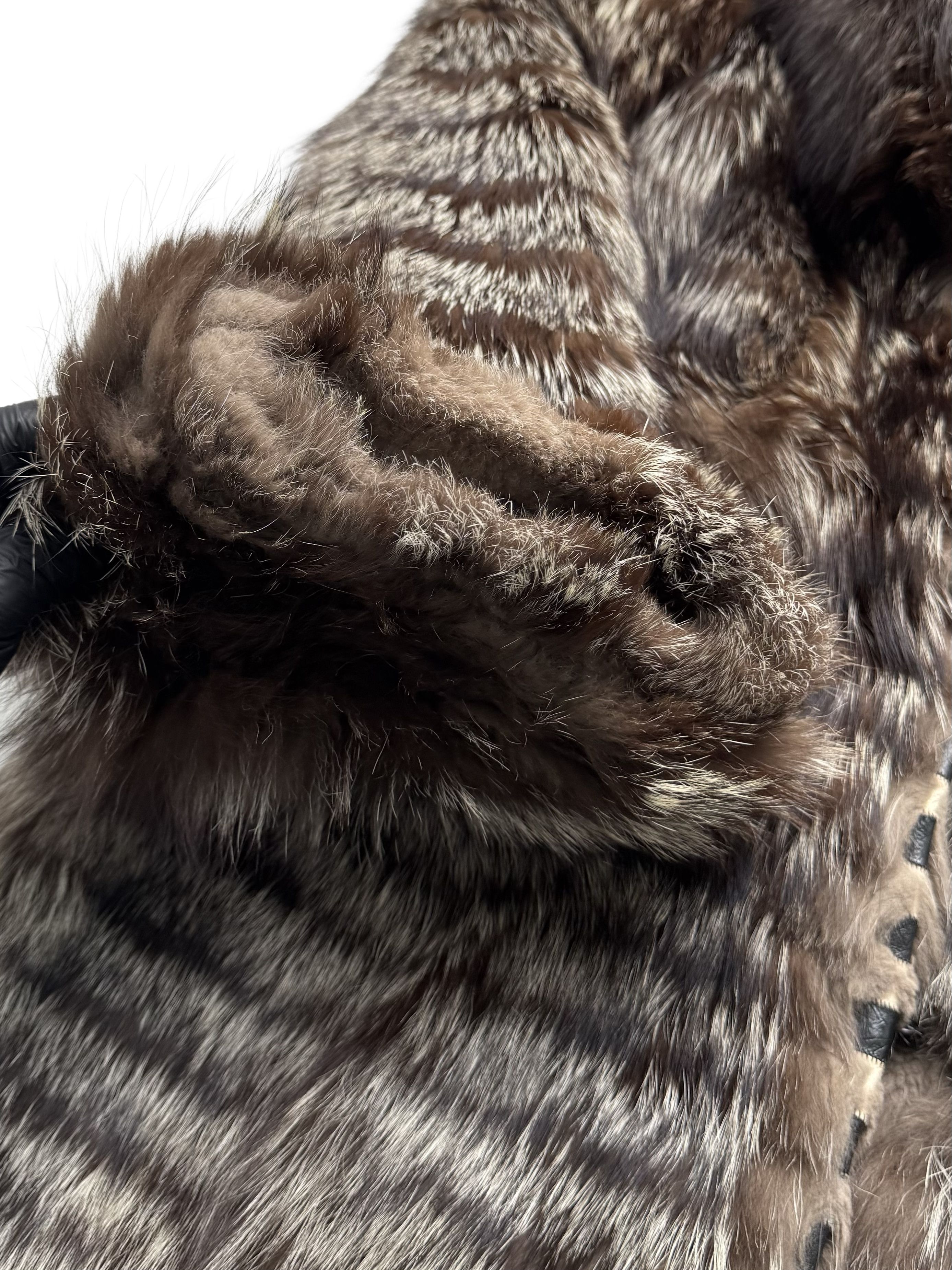 Vintage Vintage Real Fur Coat Brown Long Fur Jacket Winter Luxury Size XL / US 12-14 / IT 48-50 - 9 Thumbnail