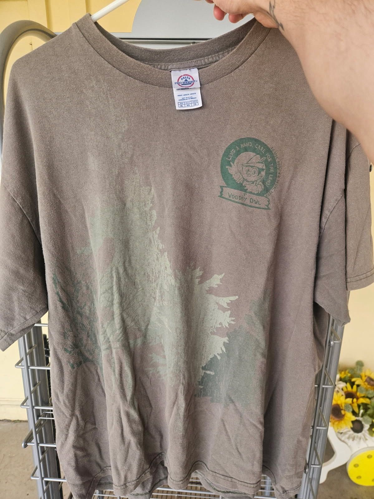 Delta Woodsy Owl Vintage Nature Forest Delta Tee Size US XL / EU 56 / 4 - 2 Thumbnail