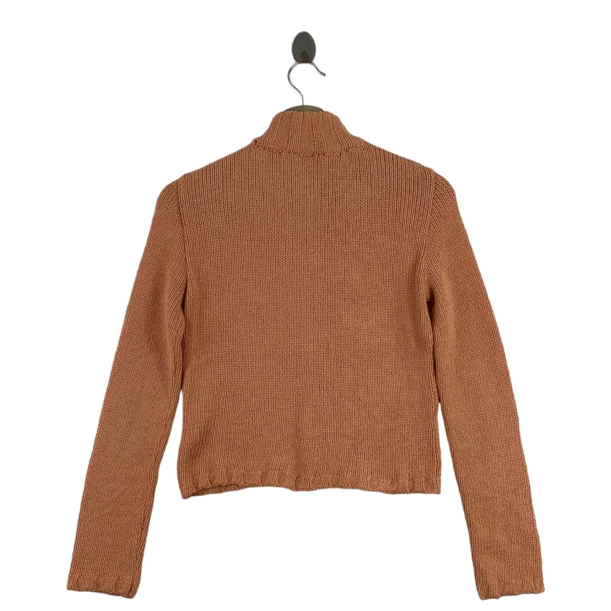 MAX&Co. MAX&CO Active Knitwear Full Zipper Orange Sweater Size S / US 4 / IT 40 - 3 Thumbnail