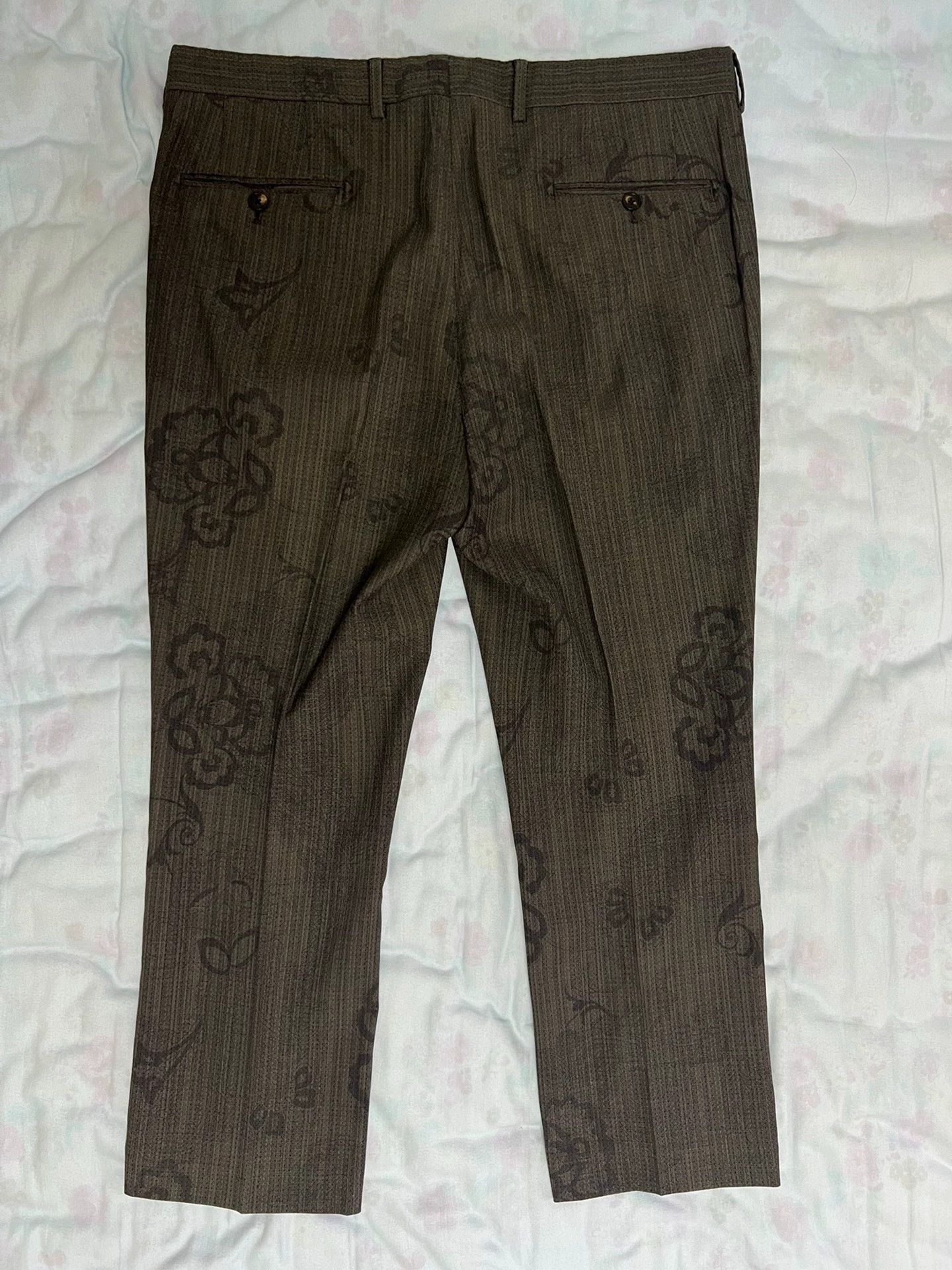 Fendi Fendi Runway Floral Wool Trousers Men's 50 Normal Size US 34 / EU 50 - 3 Thumbnail