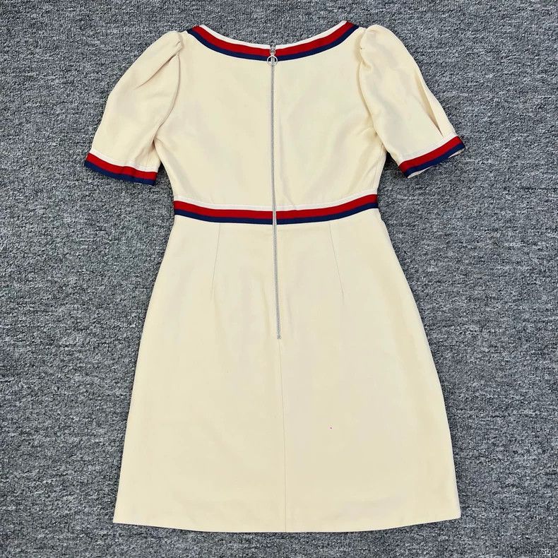 Gucci Gucci V-neck striped webbing dress 2504-Nextarrow Size S / US 4 / IT 40 - 2 Thumbnail