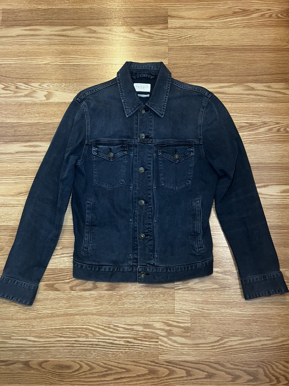 Rag & Bone rag & bone Slate Blue Denim XS jacket Size US XS / EU 42 / 0 - 1 Thumbnail
