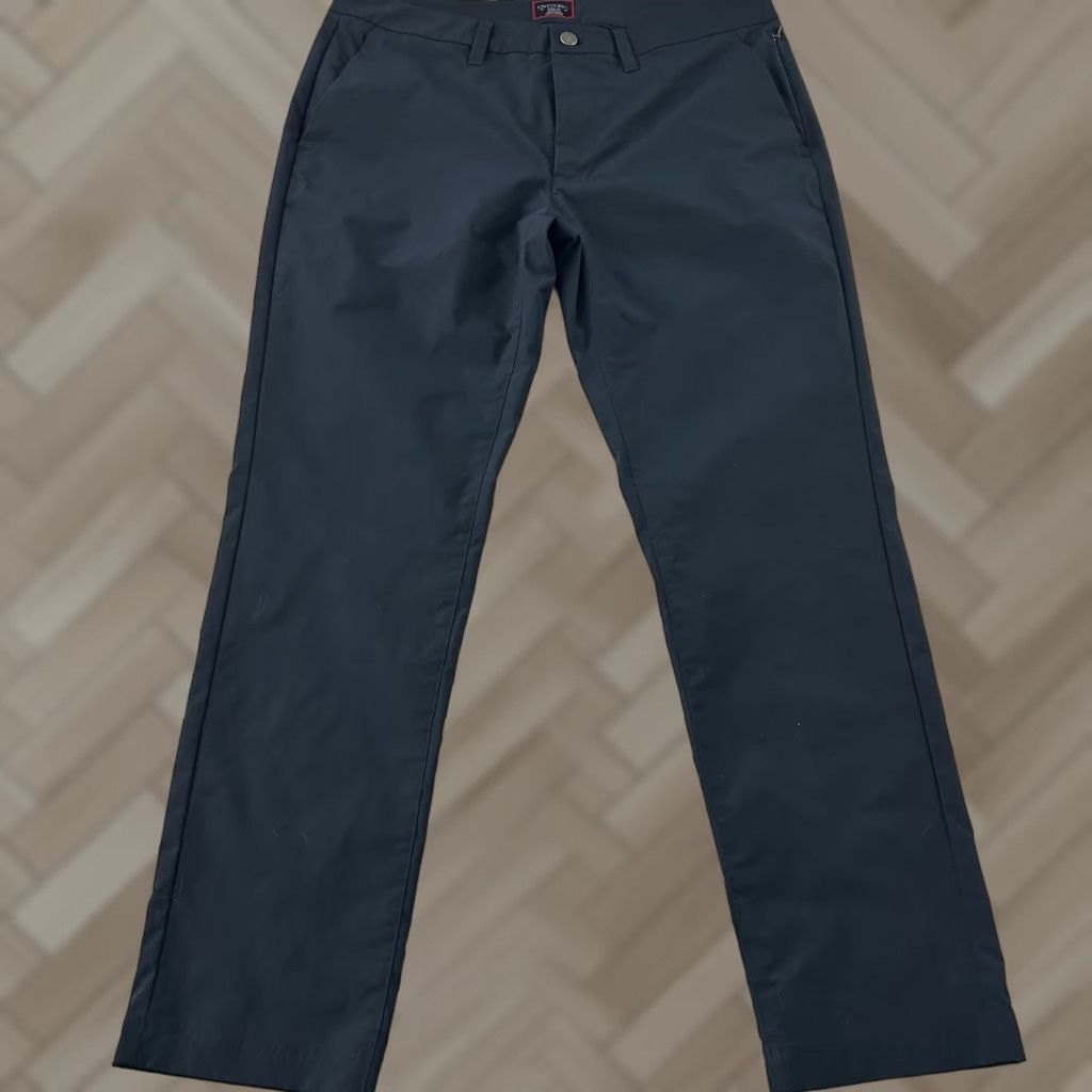 UNTUCKit Untuckit Chancellor Straight Fit Pants Mens 34x30 Blue Chino Flat Front 5-Pocket Design Mid Rise Adult Regular Socks? Size US 34 / EU 50 - 1 Thumbnail