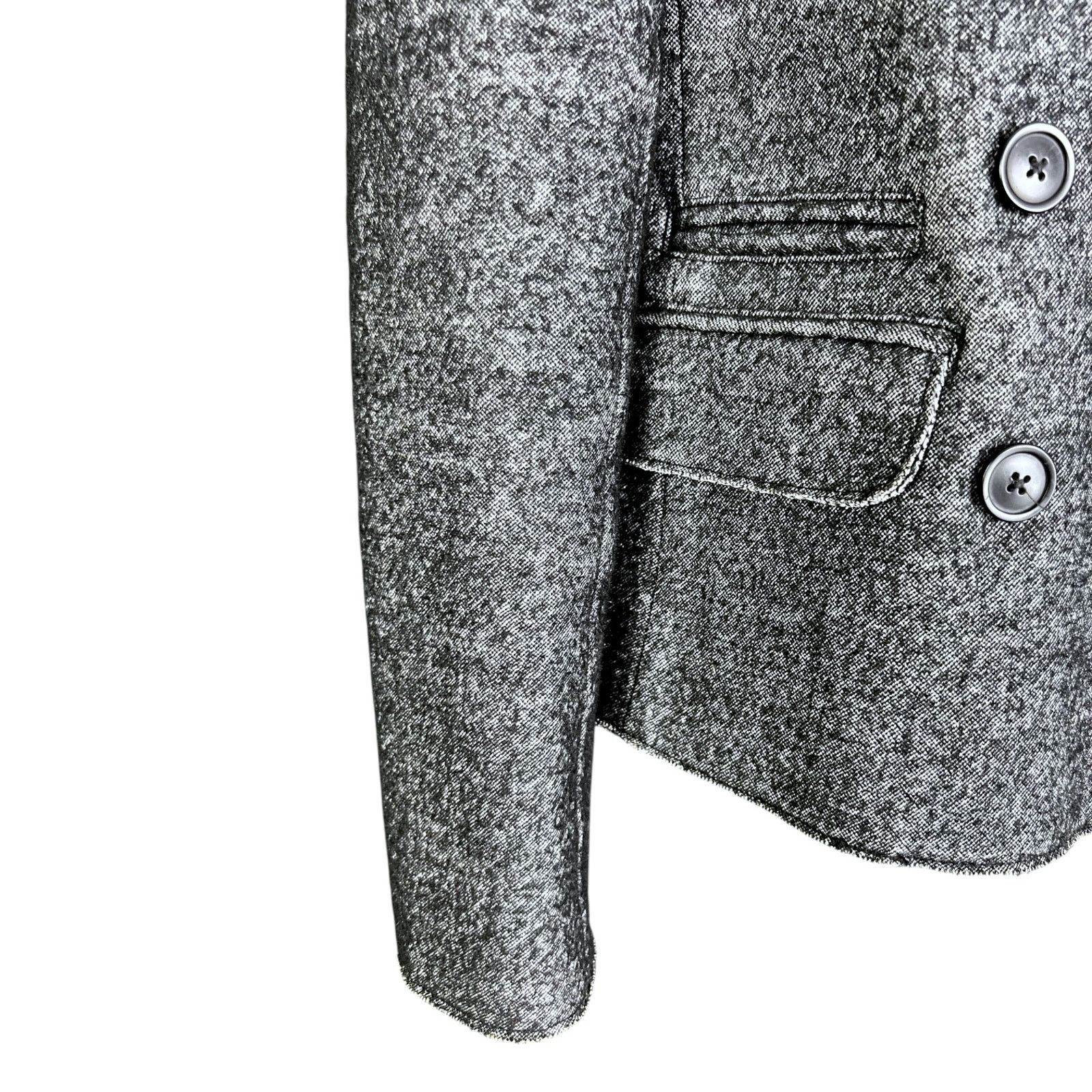 J.Crew J.Crew Womens Size 10 Gray Double Breasted Wool Blend Blazer Size L / US 10 / IT 46 - 3 Thumbnail