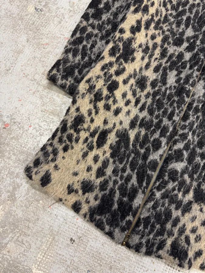 Roberto Cavalli 2000s Roberto Cavalli Long Mohair Zip-up Leopard Effect Jacket Size S / US 4 / IT 40 - 7 Thumbnail
