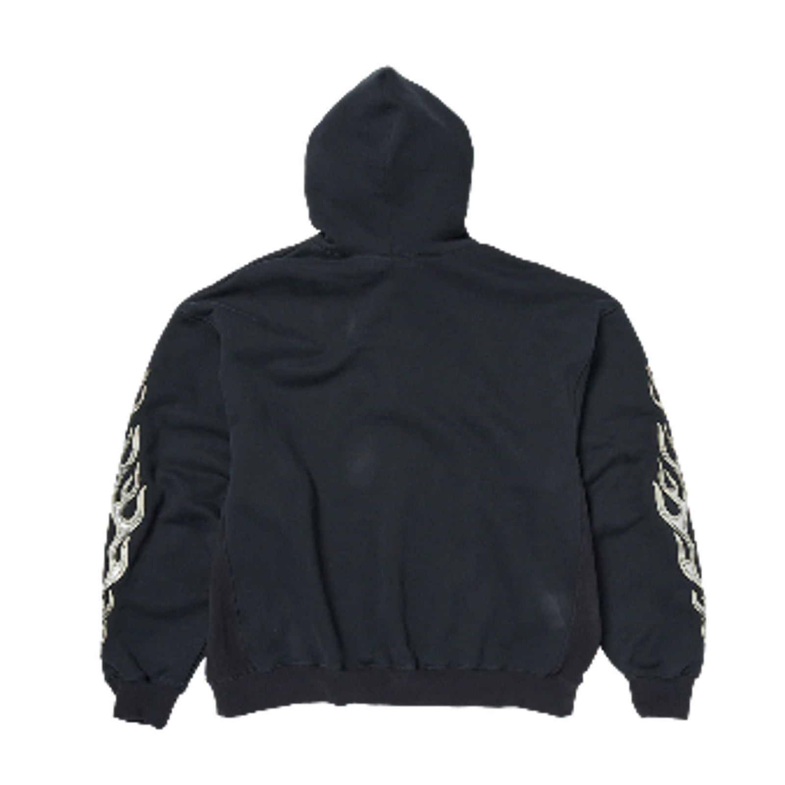 Thug Club Leather Flame Hoodie (Sz 1, 2) Size US M / EU 48-50 / 2 - 2 Thumbnail
