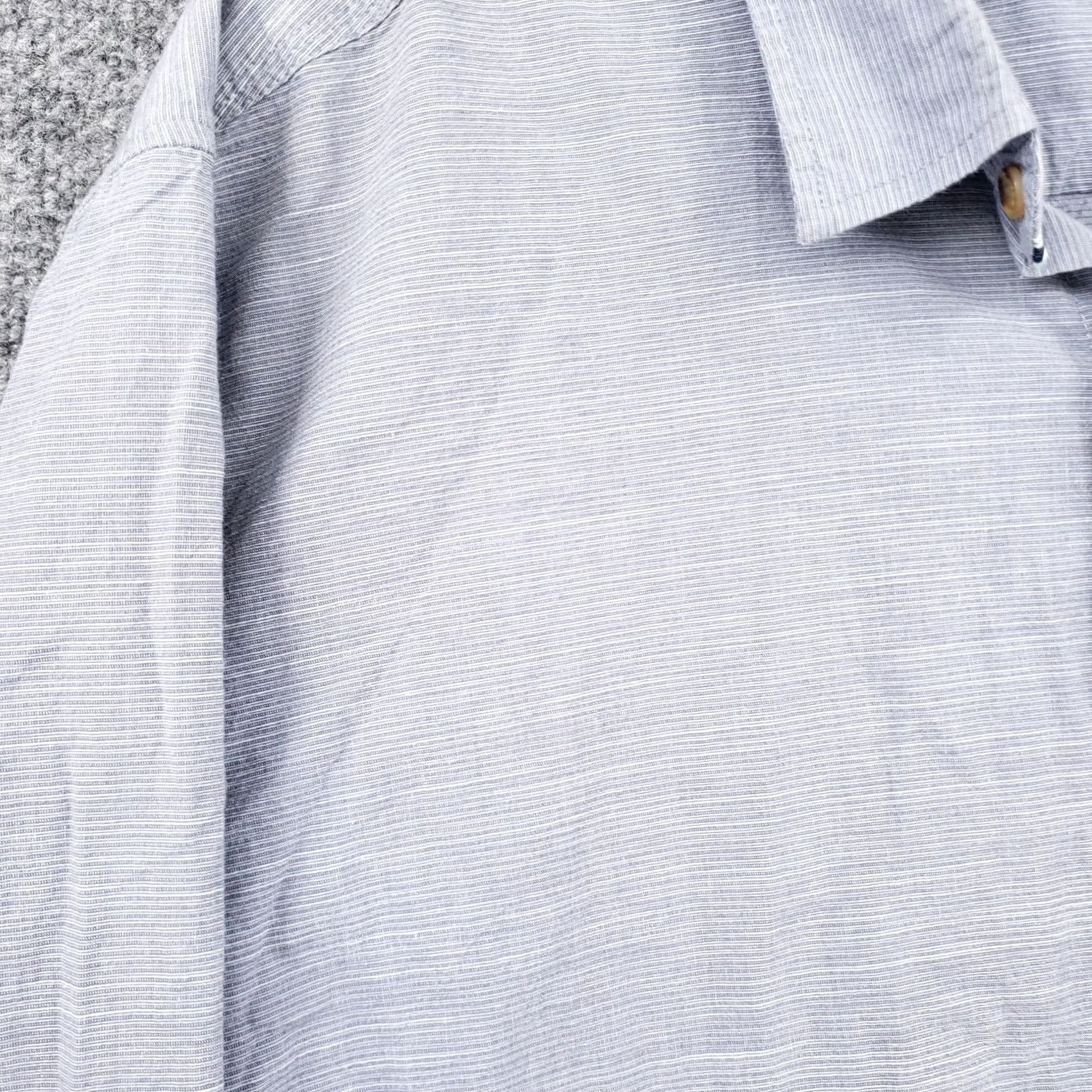 Vintage Ocean Current Shirt Mens XL Button-Up Blue/Grey Pockets Long Sleeves Cotton Casual Workwear Size US XL / EU 56 / 4 - 6 Thumbnail