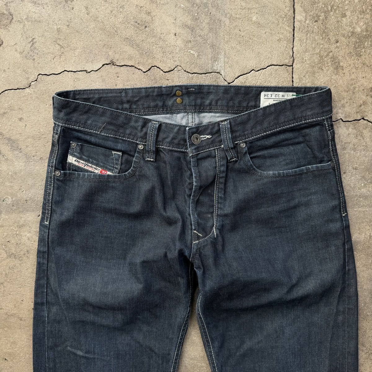Diesel Diesel Larkee Navy Denim Straight Fit Size US 32 / EU 48 - 4 Thumbnail