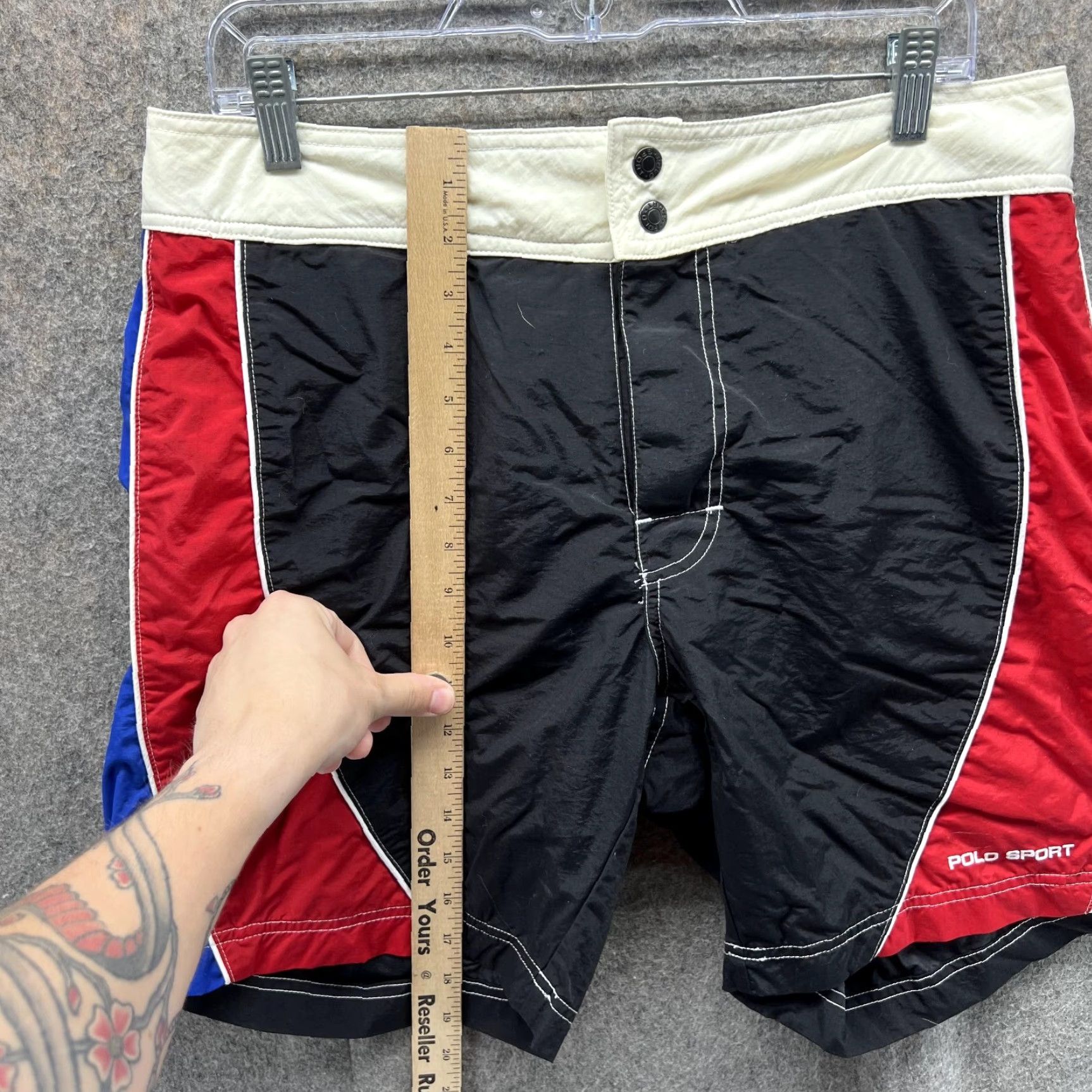 Polo Ralph Lauren VINTAGE Ralph Lauren Sport Shorts Men 32 Black Swim Bottom Lined Trunks Size US 32 / EU 48 - 6 Thumbnail