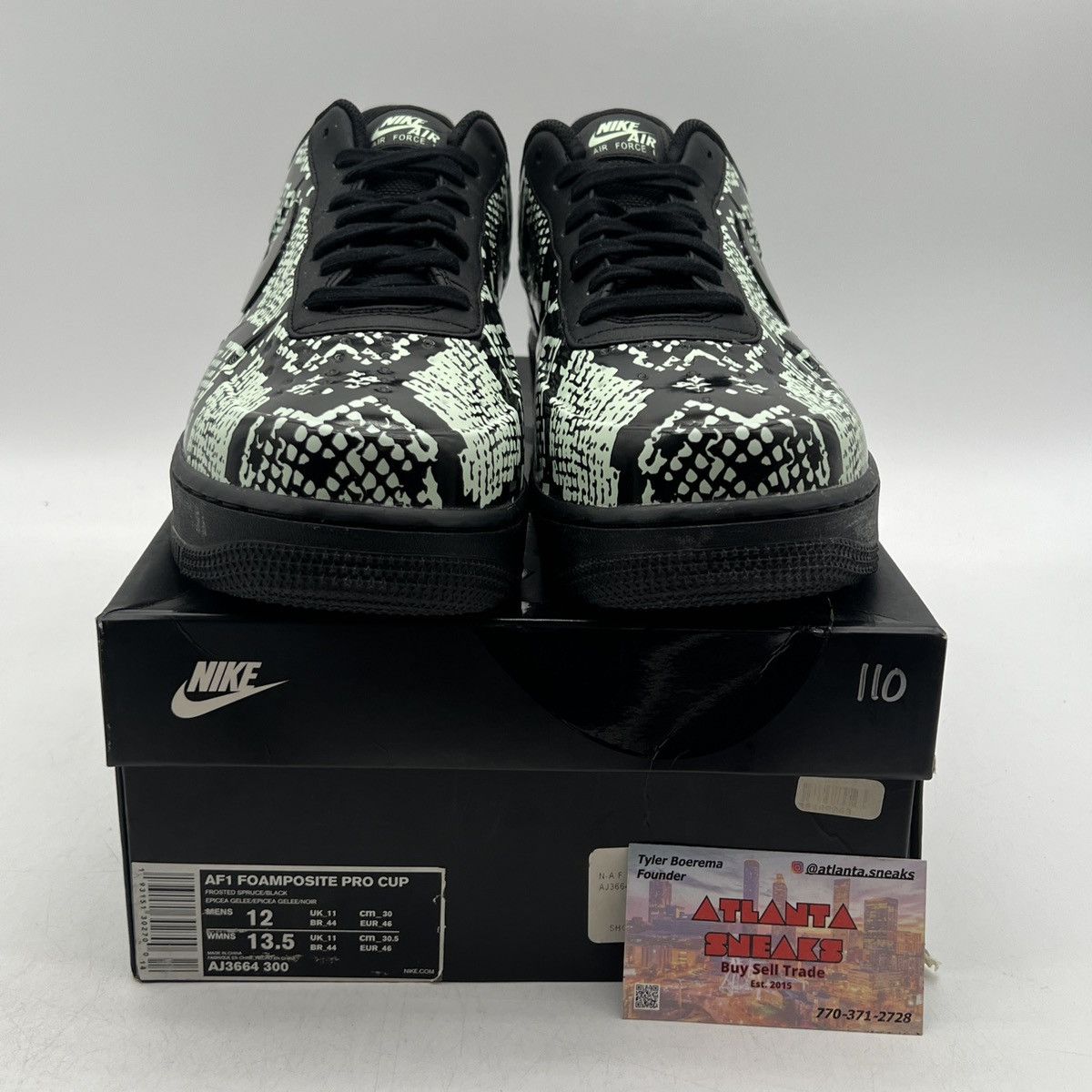 Nike Air Force 1 Foamposite glow snakeskin Size US 12 / EU 45 - 2 Thumbnail