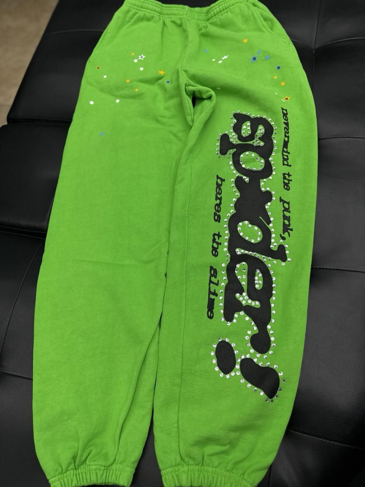 Other Size S Sp5der Worldwide Slime Green Sweats Young Thug Spider Size US 30 / EU 46 - 1 Thumbnail