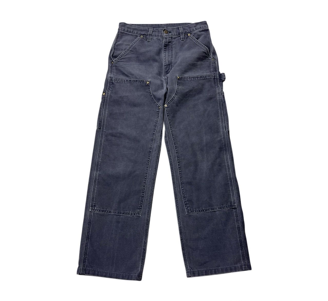Carhartt Vintage 90s Carhatt double knee washed y2k sun faded pants Size US 29 - 2 Thumbnail