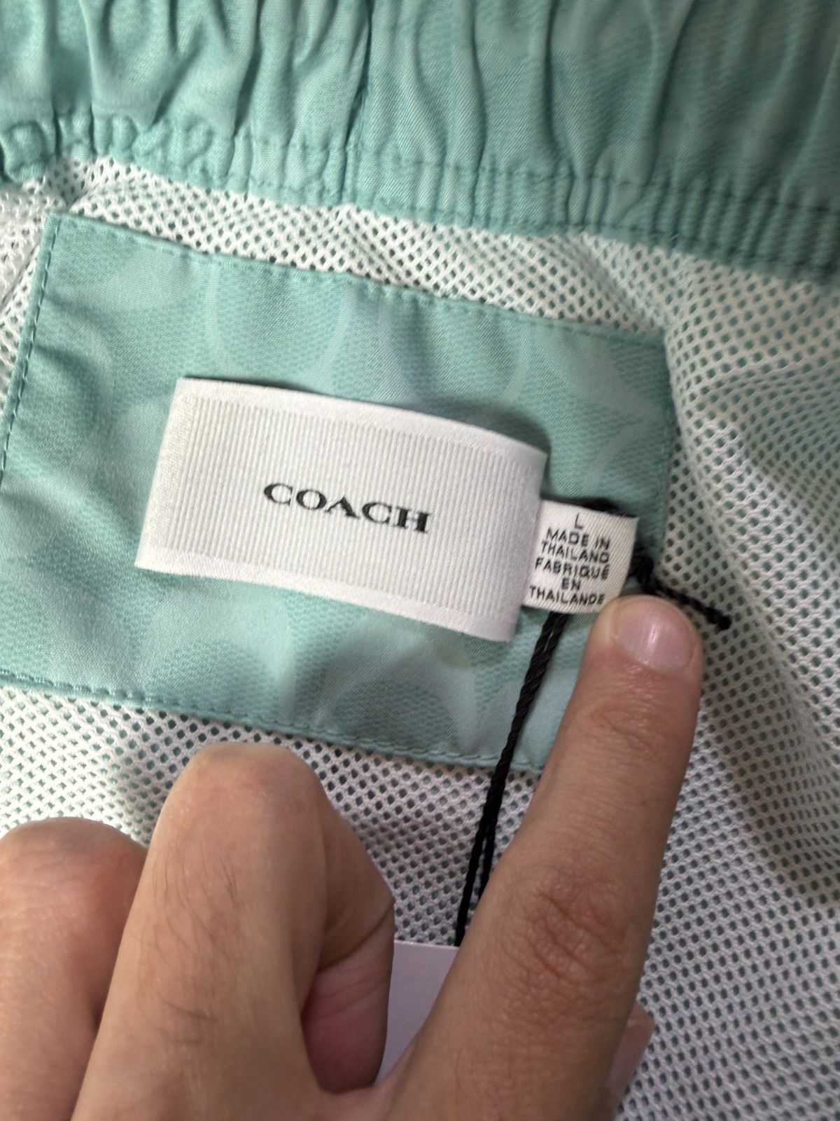 Coach New $228 Coach Signature Swim Trunks Men's Sz L Green Size US 32 / EU 48 - 5 Thumbnail