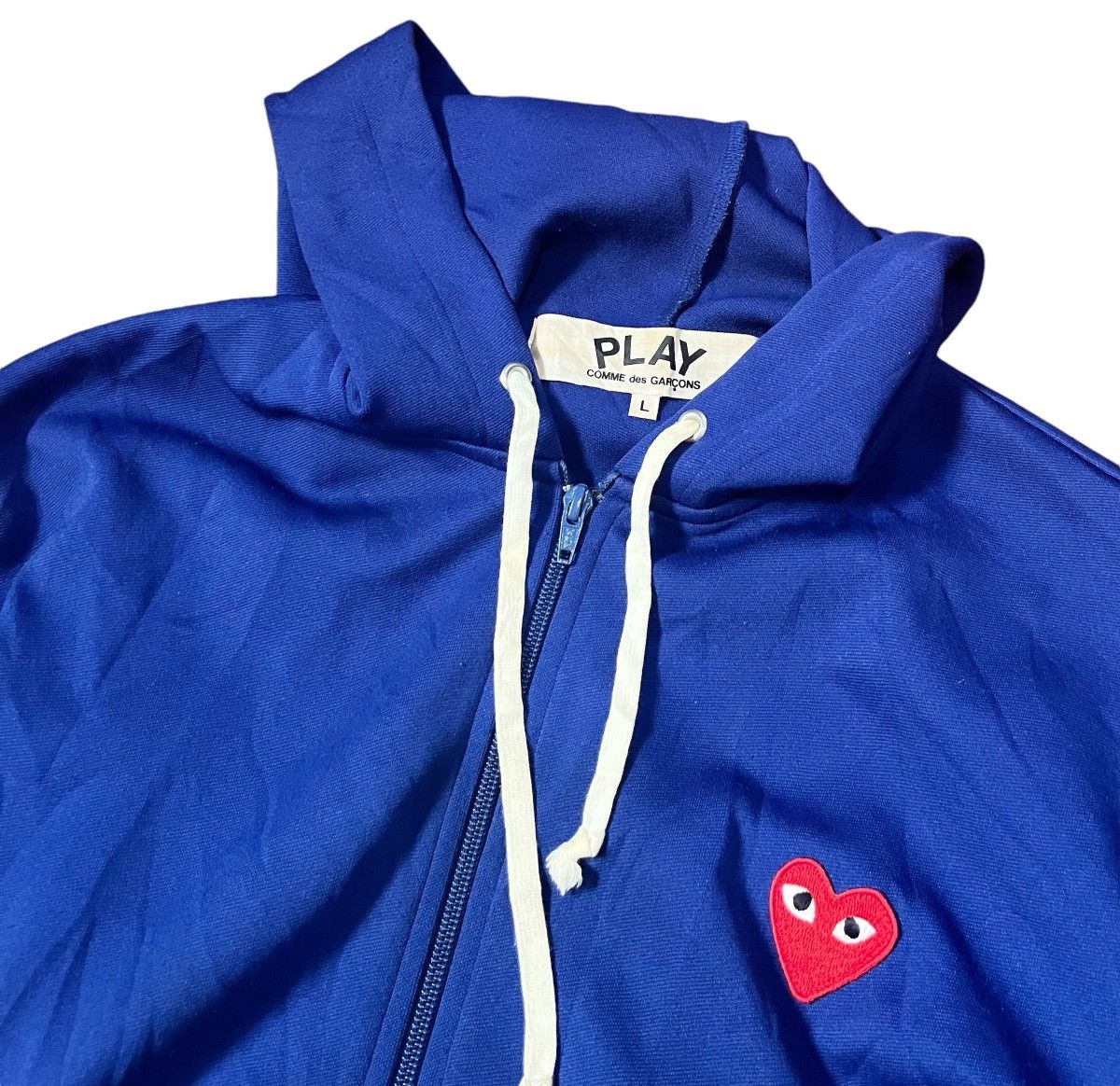 Comme des Garcons Cdg play AD2017 blue zip up hoodie Size US L / EU 52-54 / 3 - 4 Thumbnail