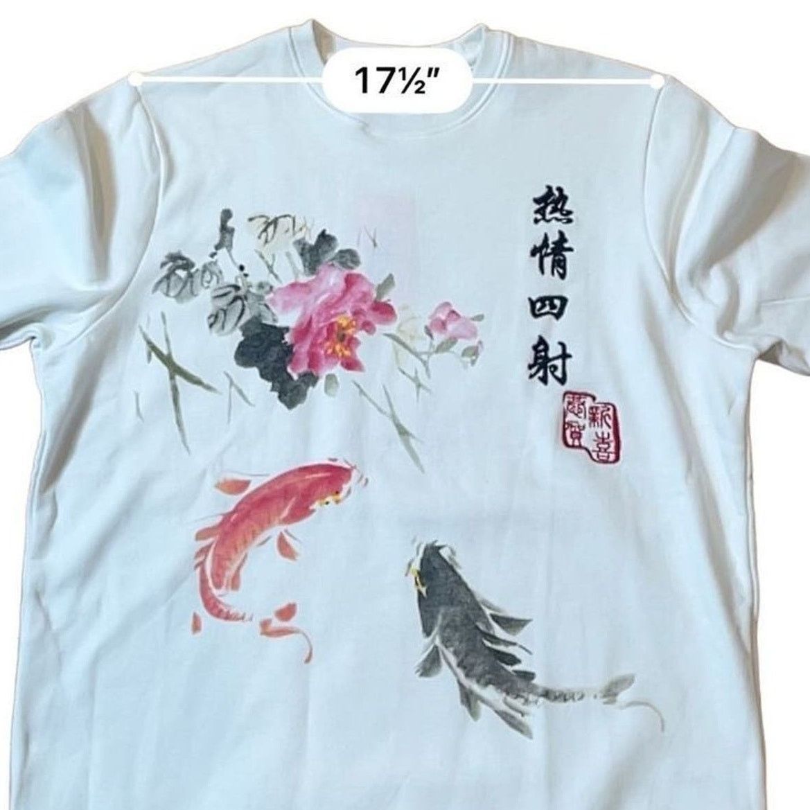 Other Blind Rooster Koi Fish Graphic Pullover Sweater Large NWT Size US L / EU 52-54 / 3 - 6 Thumbnail
