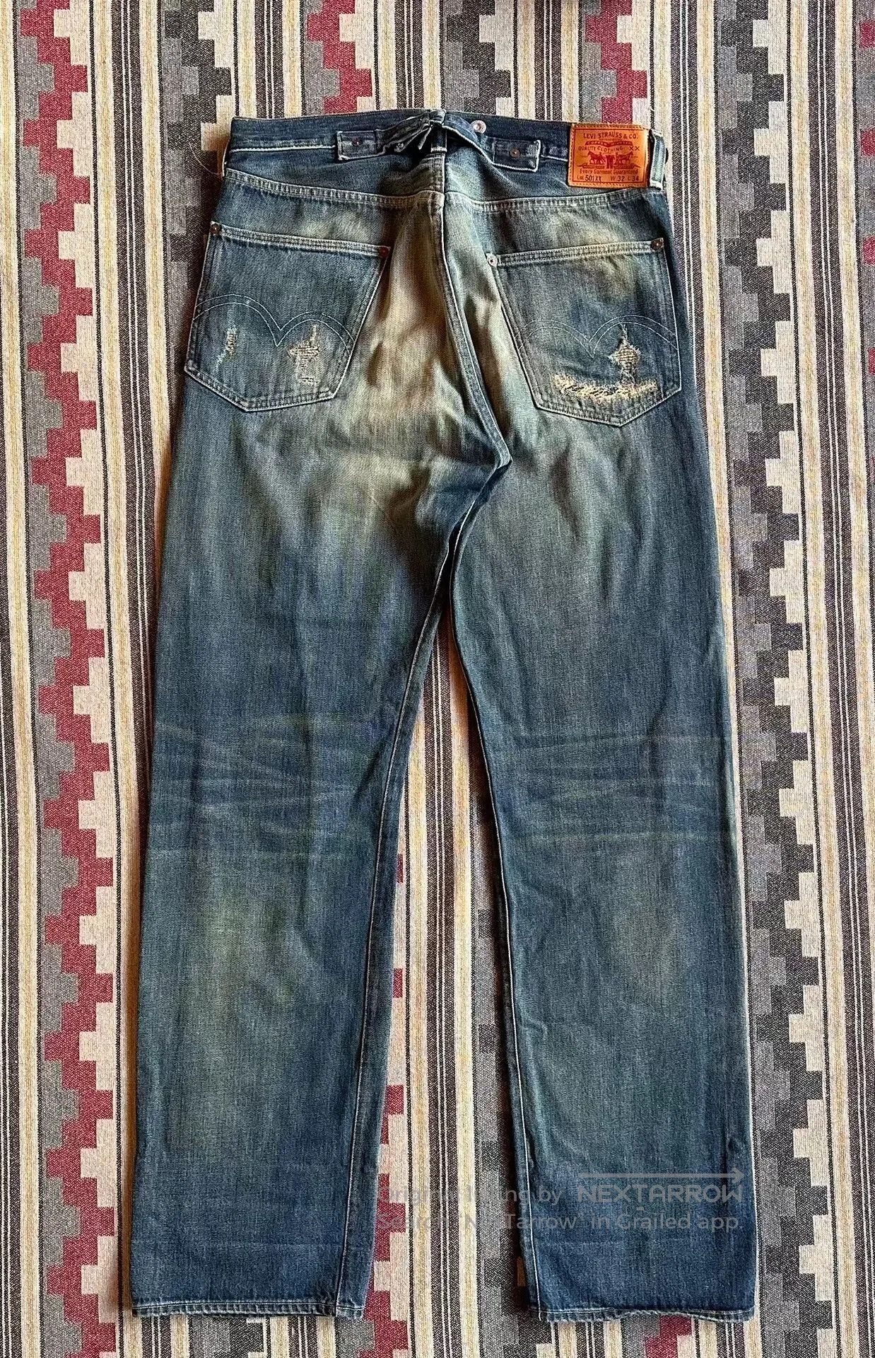Levi's Vintage Clothing levi's lvc 501XX vintage wash jeans. Size US 32 / EU 48 - 2 Thumbnail