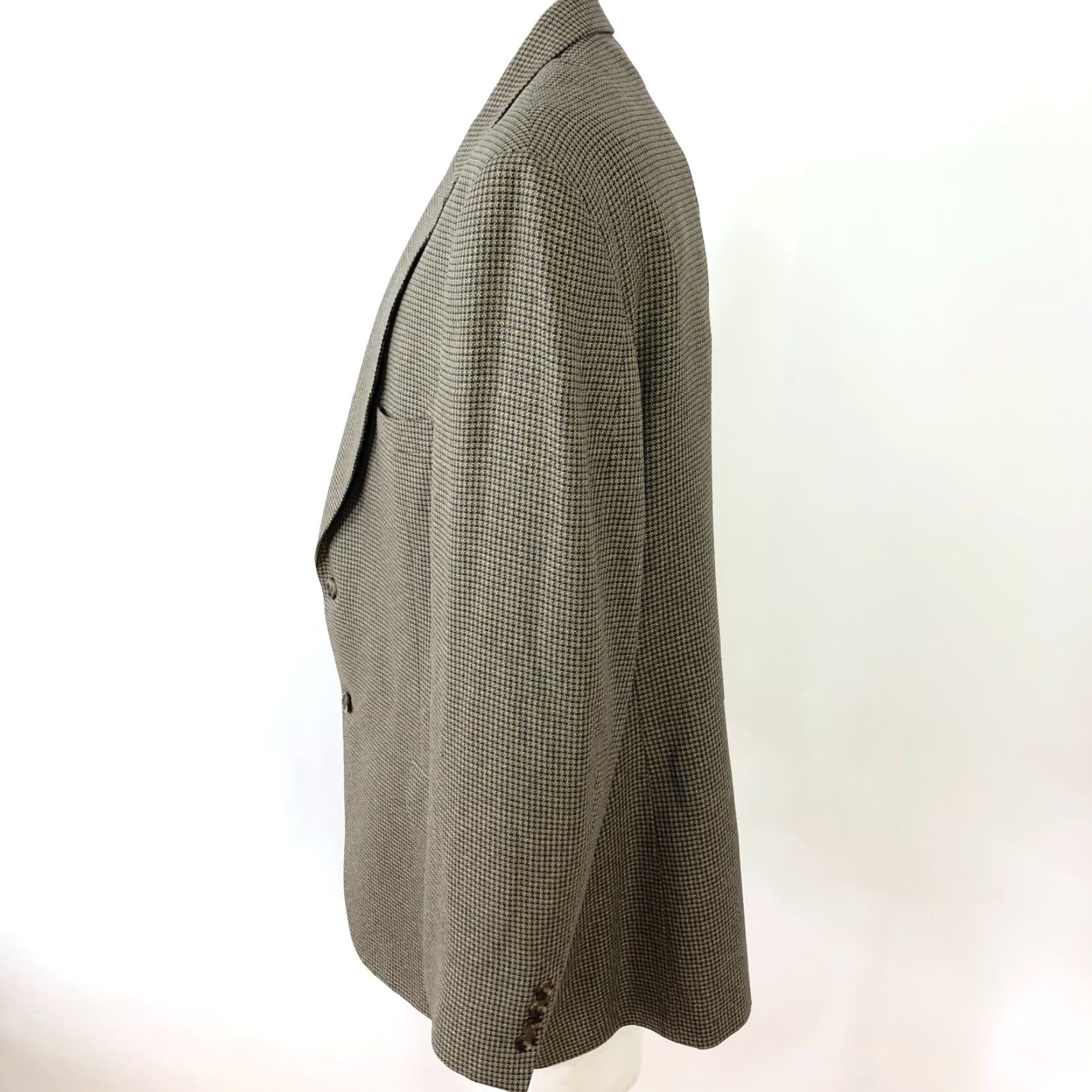 Jos. A. Bank Jos. A. Bank Sport Coat Jacket 46R Silk Wool Blend Notch Lapel Houndstooth Brown Blue Regular Mens Jacket Size US S / EU 44-46 / 1 - 2 Thumbnail