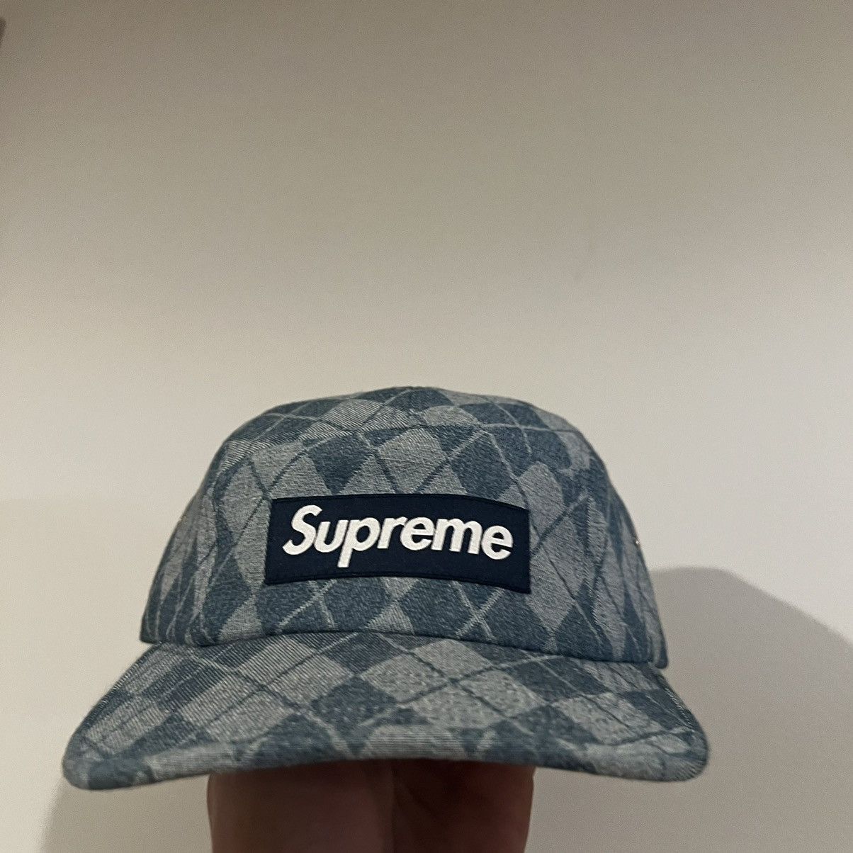 Supreme Supreme Denim Argyle Camp Cap Size ONE SIZE - 1 Thumbnail