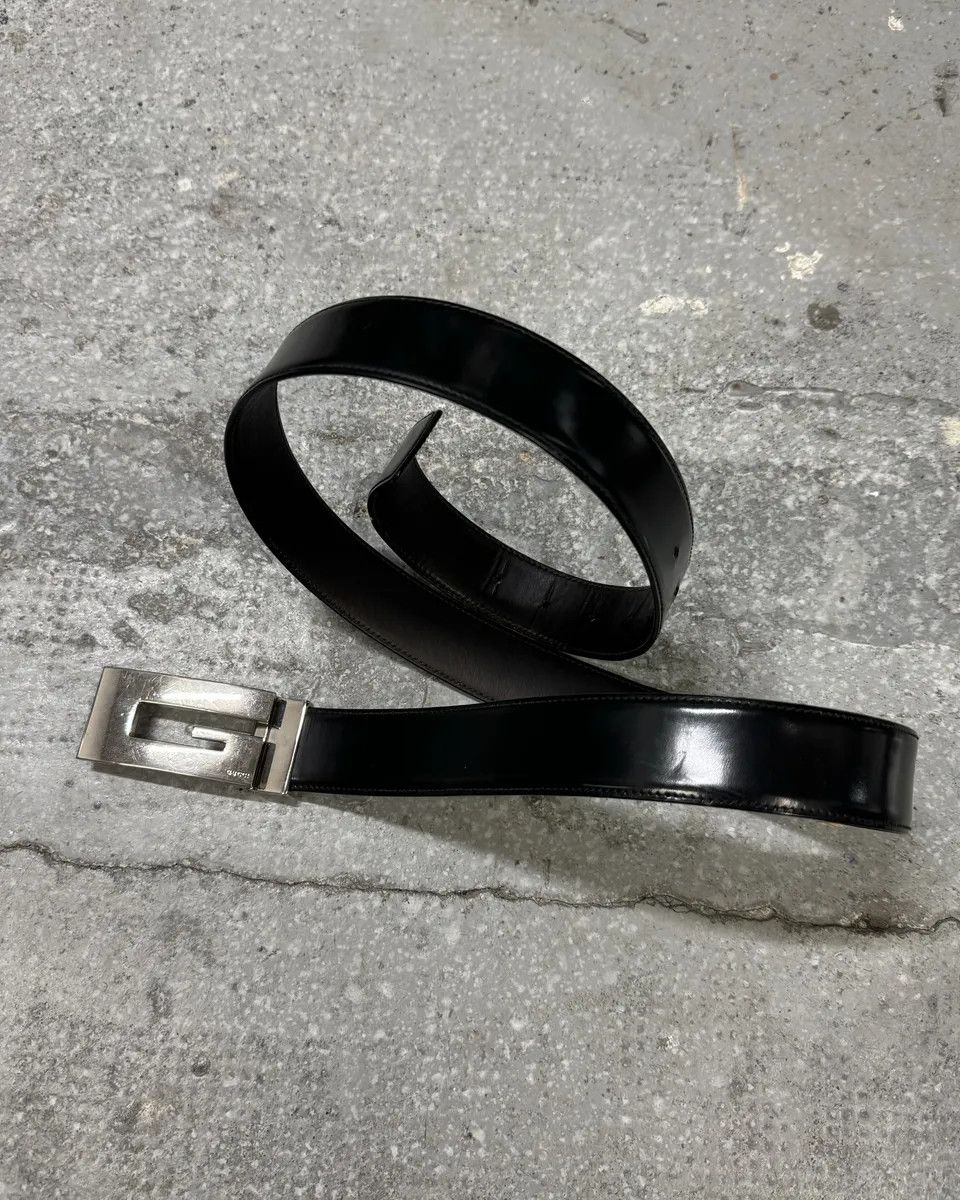 Gucci 2000s Gucci Black Leather G Belt Size ONE SIZE - 2 Thumbnail