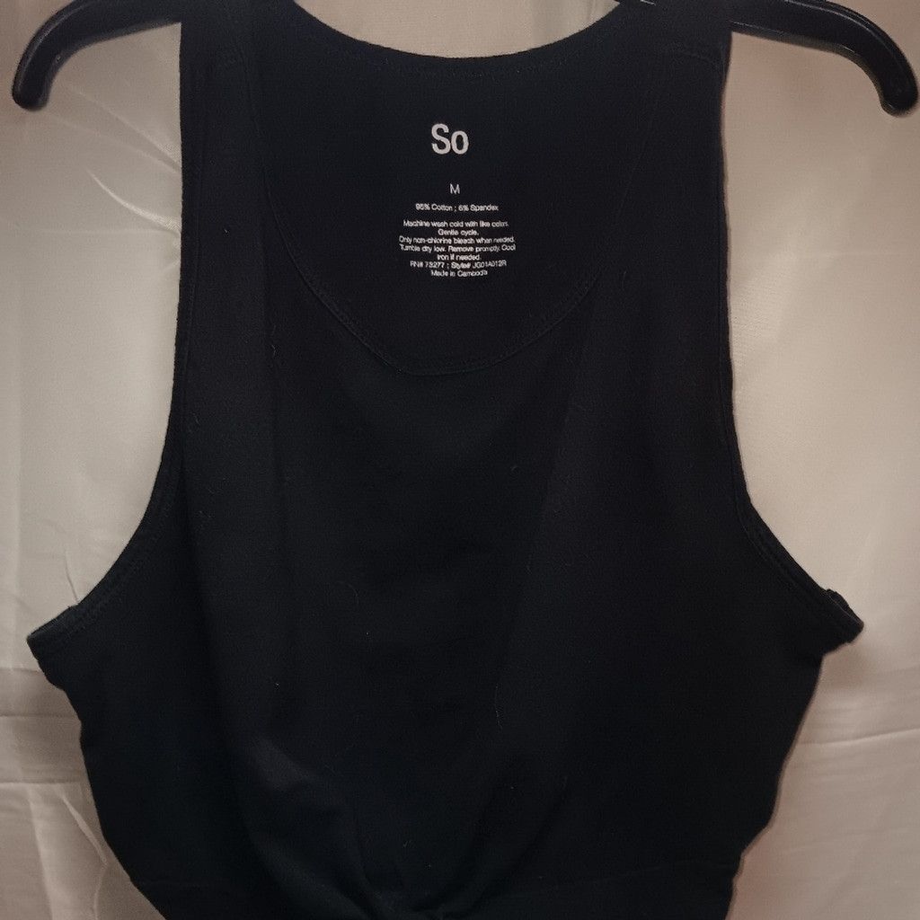 Other So, black cropped tank top, juniors medium, guc Size L / US 10 / IT 46 - 1 Thumbnail