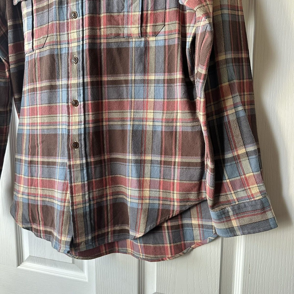 Polo Ralph Lauren Polo Ralph Lauren Flannel Blue Plaid Shirt Large Vintage Size US L / EU 52-54 / 3 - 5 Thumbnail