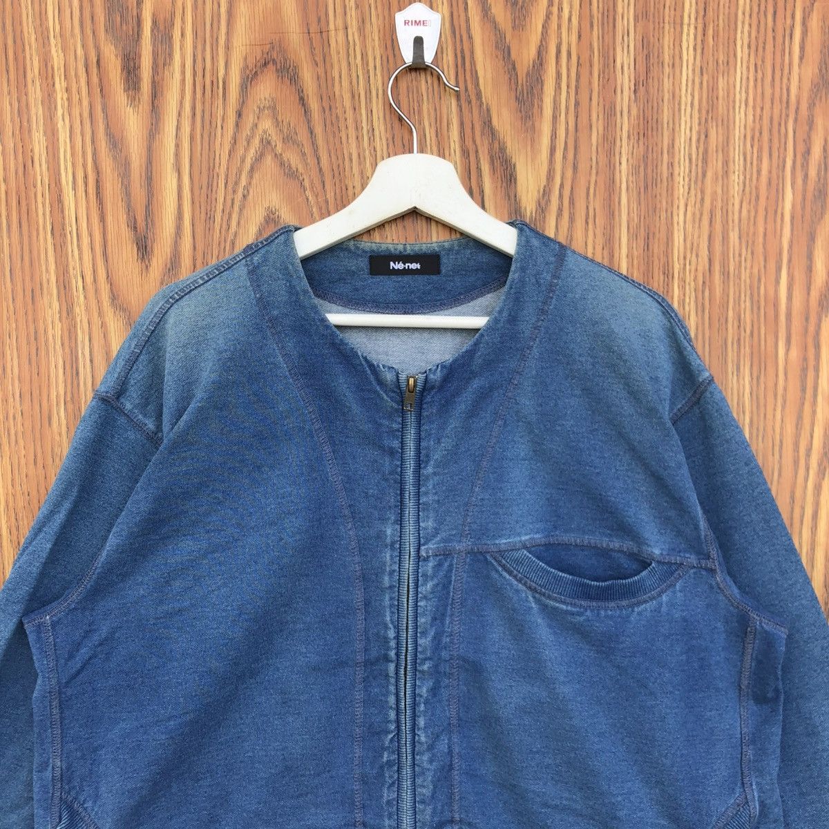 Issey Miyake Vintage Ne-Net By Issey Miyake Indigo Jacket Zipper Size US L / EU 52-54 / 3 - 3 Thumbnail