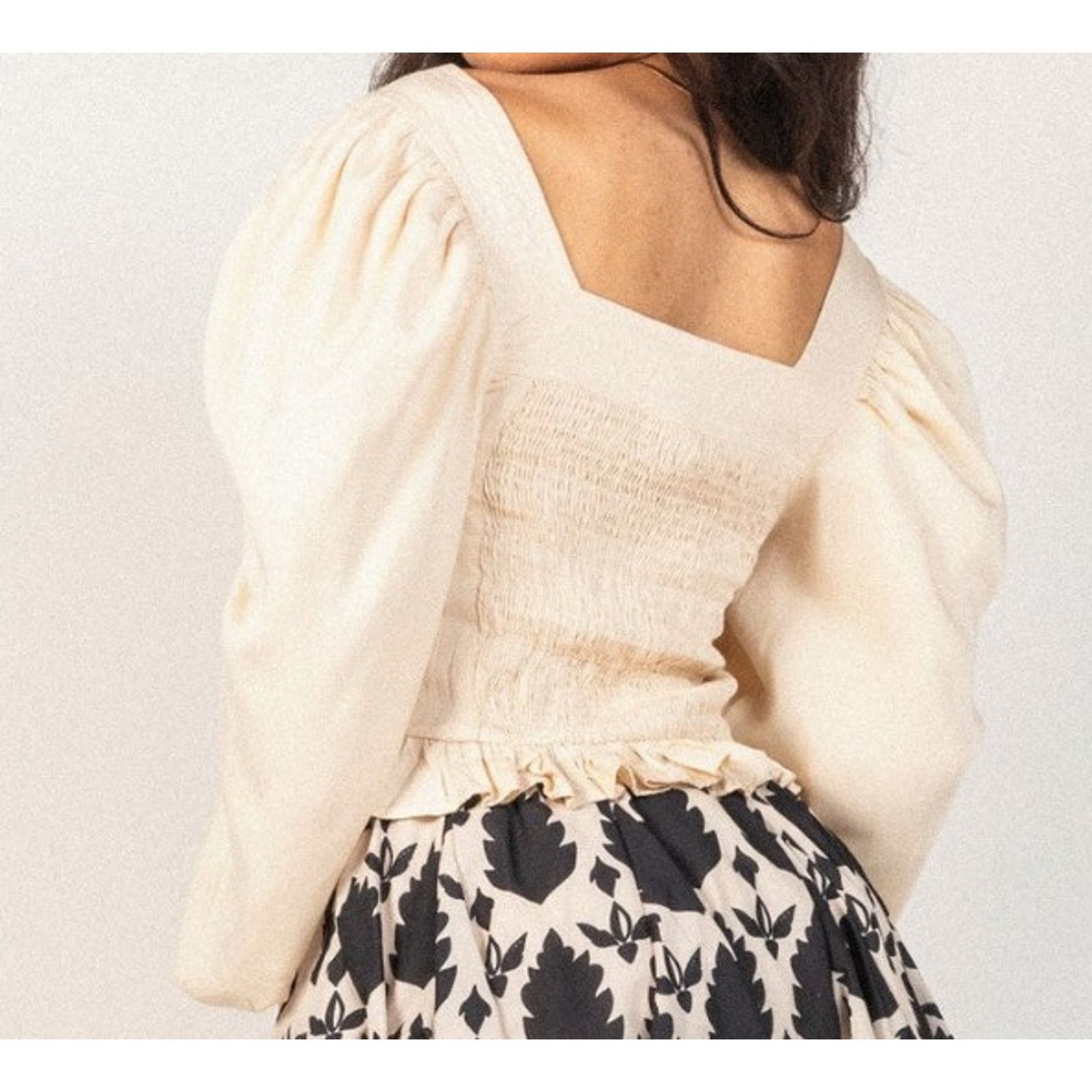 Other Women's Area Stars Dara LS Top, Ivory, Medium, NWT Size M / US 6-8 / IT 42-44 - 6 Thumbnail
