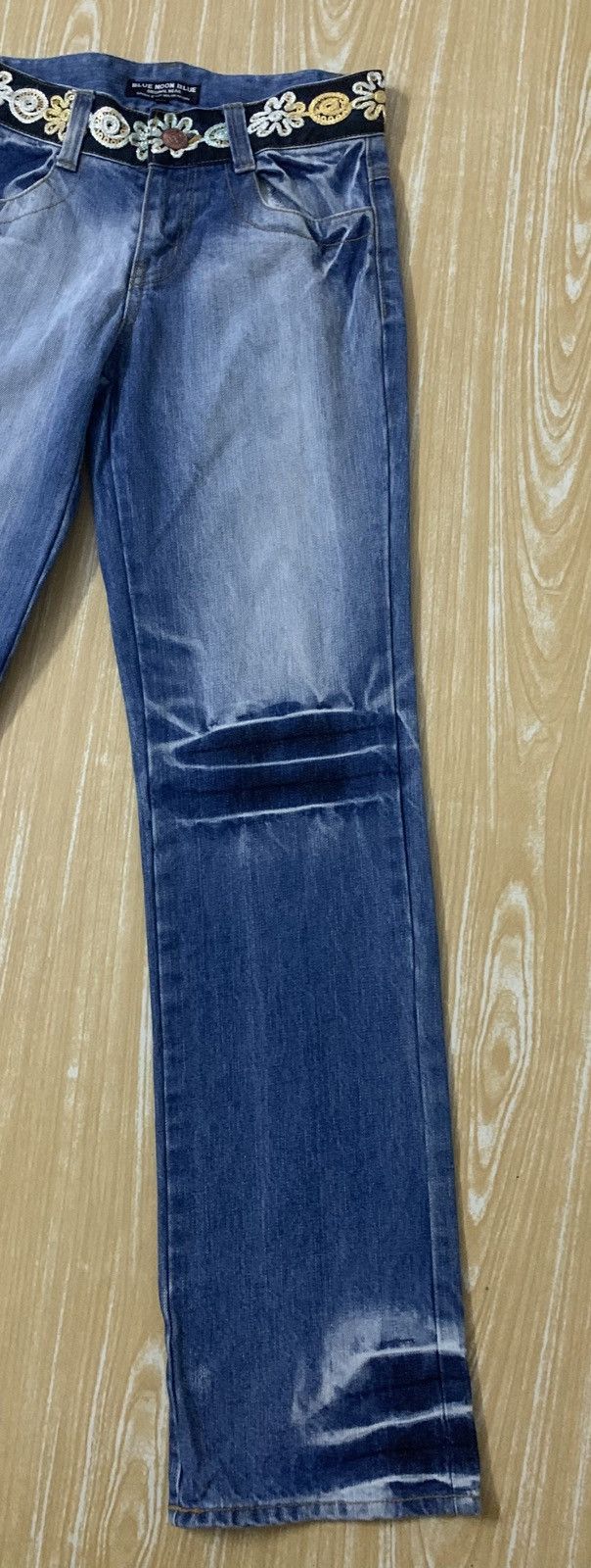 Japanese Brand Blue Moon Blue Rare Design Denim Jeans Pants Size US 28 / EU 44 - 9 Thumbnail