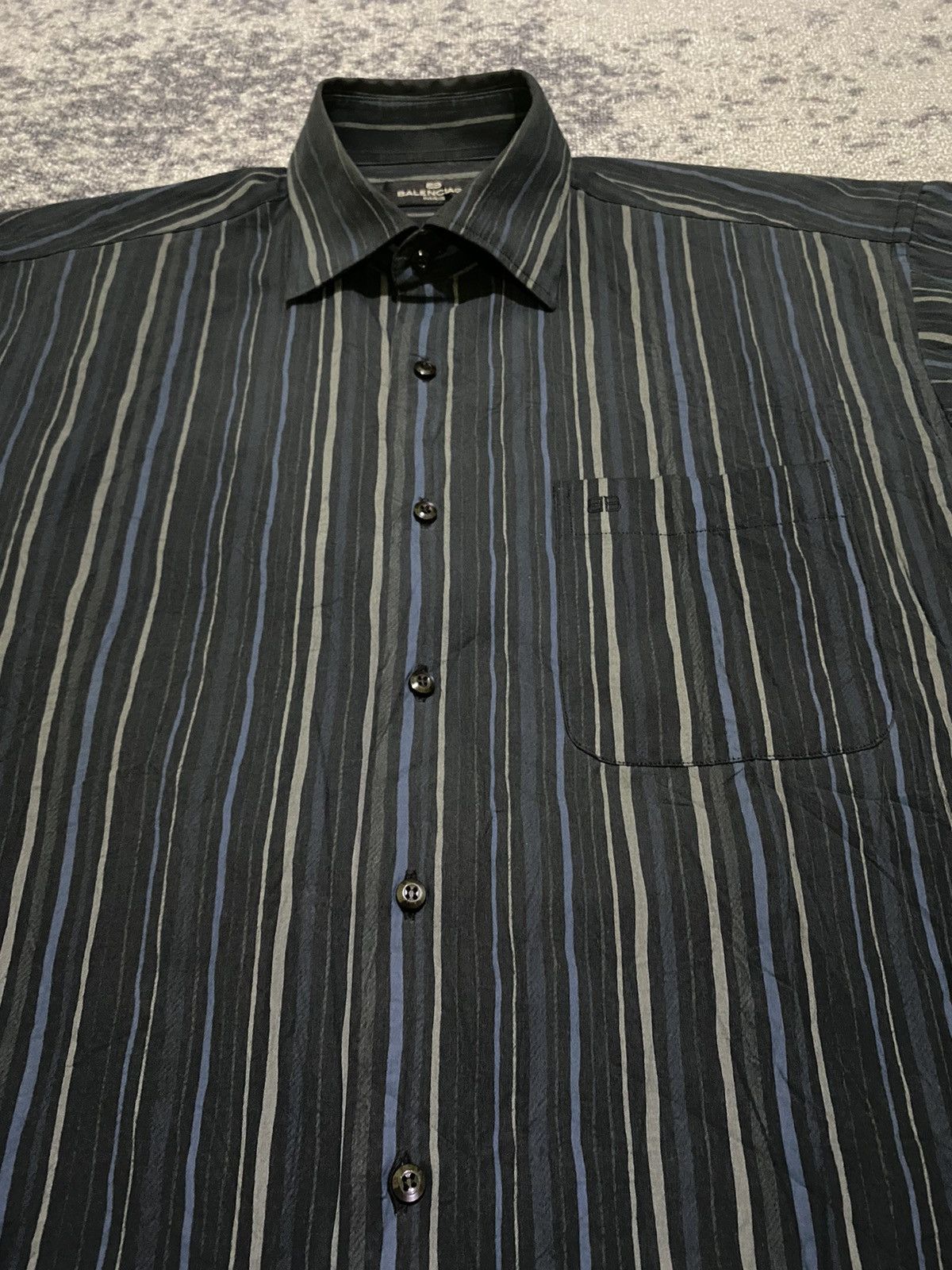 Balenciaga Vintage Balenciaga button ups striped shirt Size US L / EU 52-54 / 3 - 2 Thumbnail