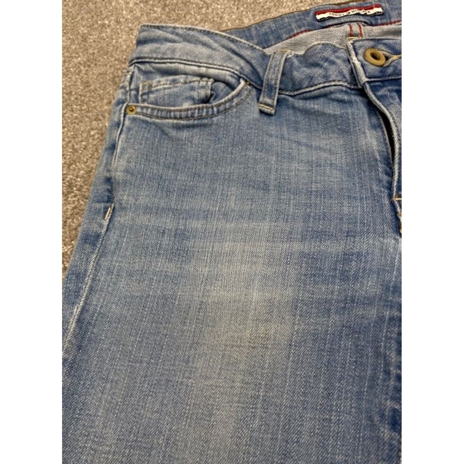 Tommy Hilfiger Tommy Hilfiger Jeans Womens Size 2 Blue Denim Skinny Nice Fade 6178 Jeans Women Slim 28 in Inseam 30 in (Blue) Size 26" / US 2 / IT 38 - 4 Thumbnail