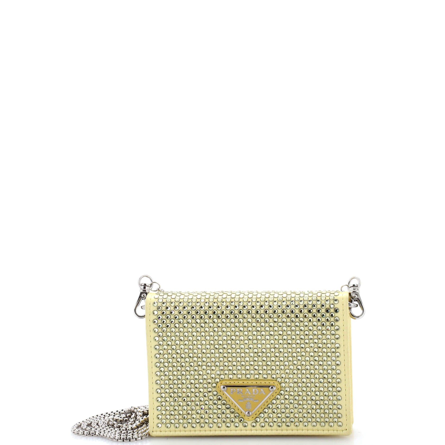 Prada Flap Card Holder with Chain Size ONE SIZE - 1 Thumbnail
