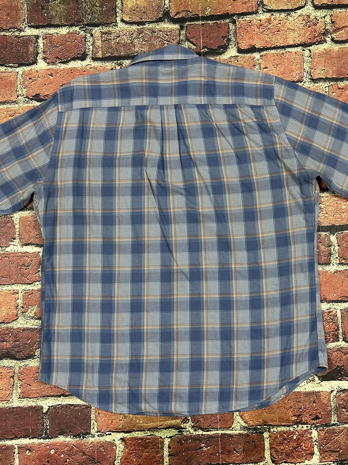 Peter Millar Peter Millar Shirt Plaid Wool Blend Button Down Long Sleeve Size US XL / EU 56 / 4 - 4 Thumbnail