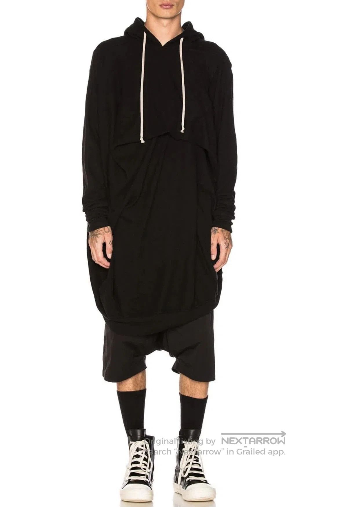 Rick Owens Rick Owens Structured Black Hoodie. Size US M / EU 48-50 / 2 - 5 Thumbnail